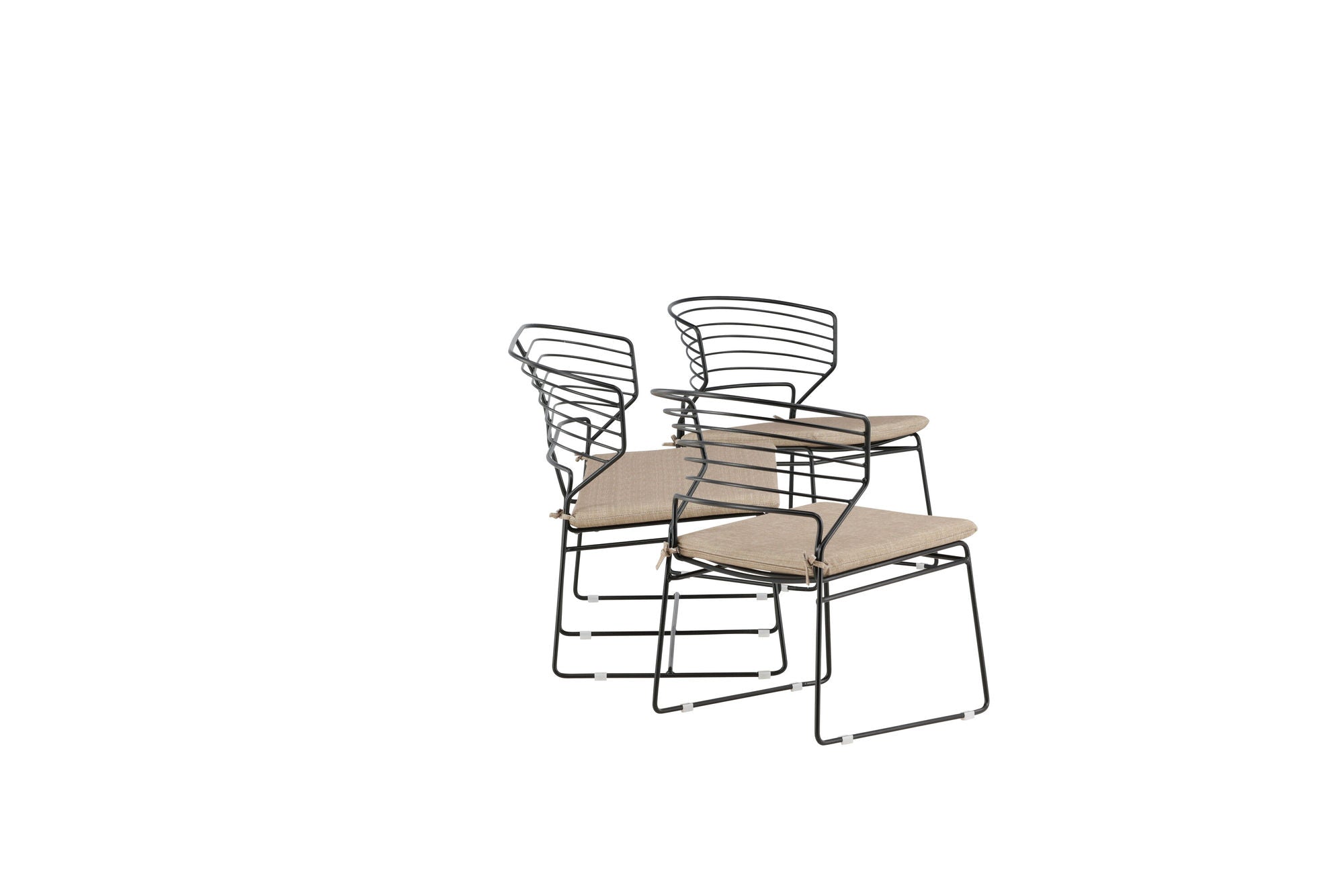 Venture Home Milano Loungeset Aluminium - Black / Sand