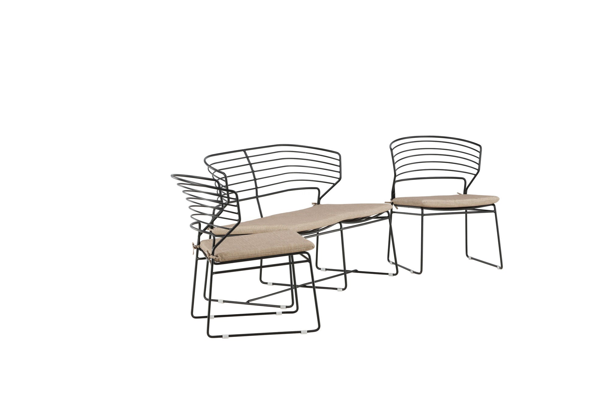 Venture Home Milano Loungeset Aluminium - Black / Sand