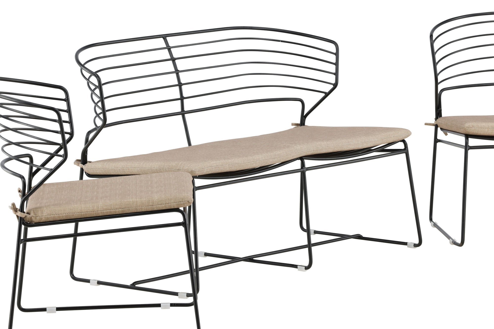 Venture Home Milano Loungeset Aluminium - Black / Sand