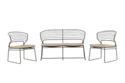 Venture Home Milano Loungeset Aluminium - Black / Sand