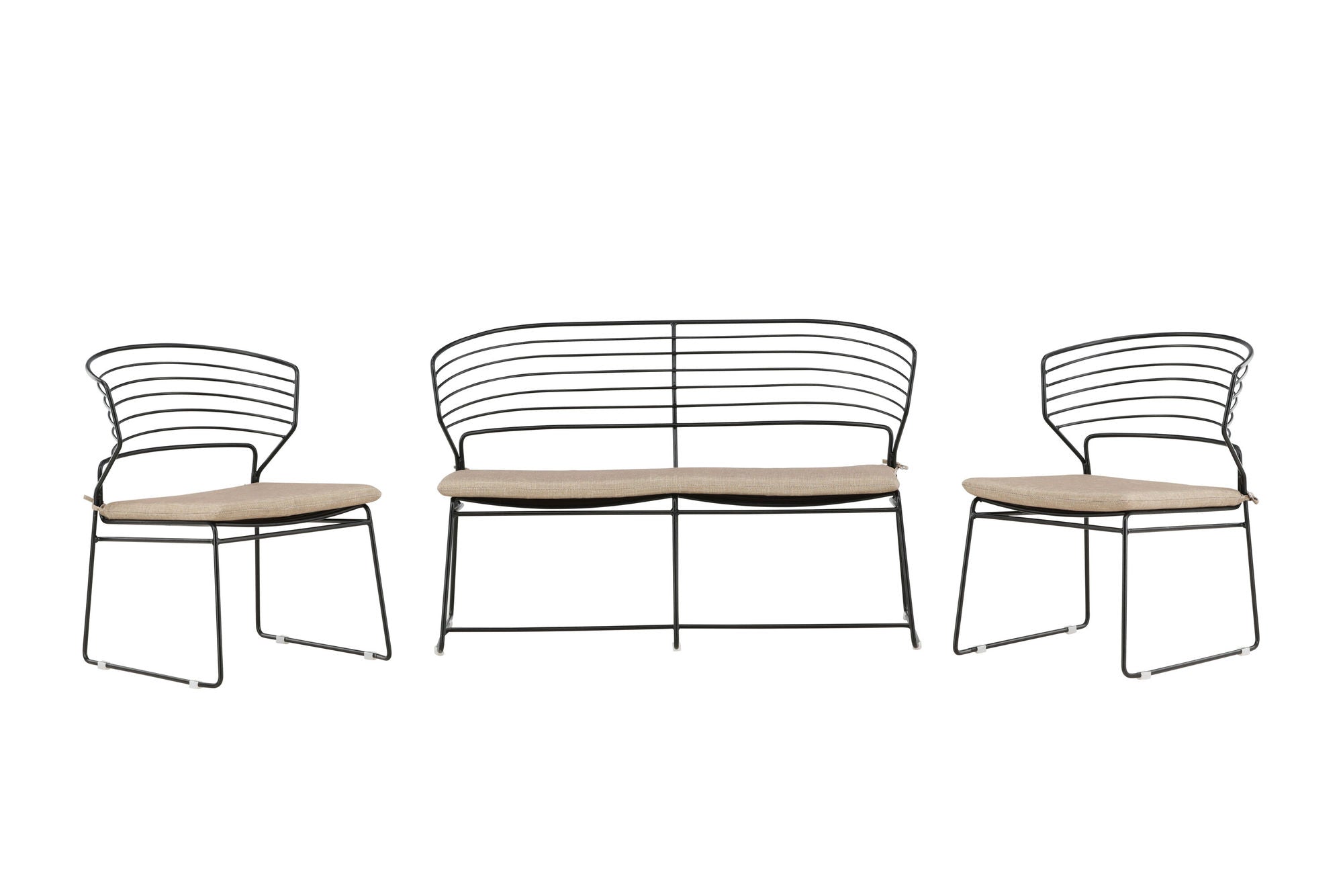 Venture Home Milano Loungeset Aluminium - Black / Sand