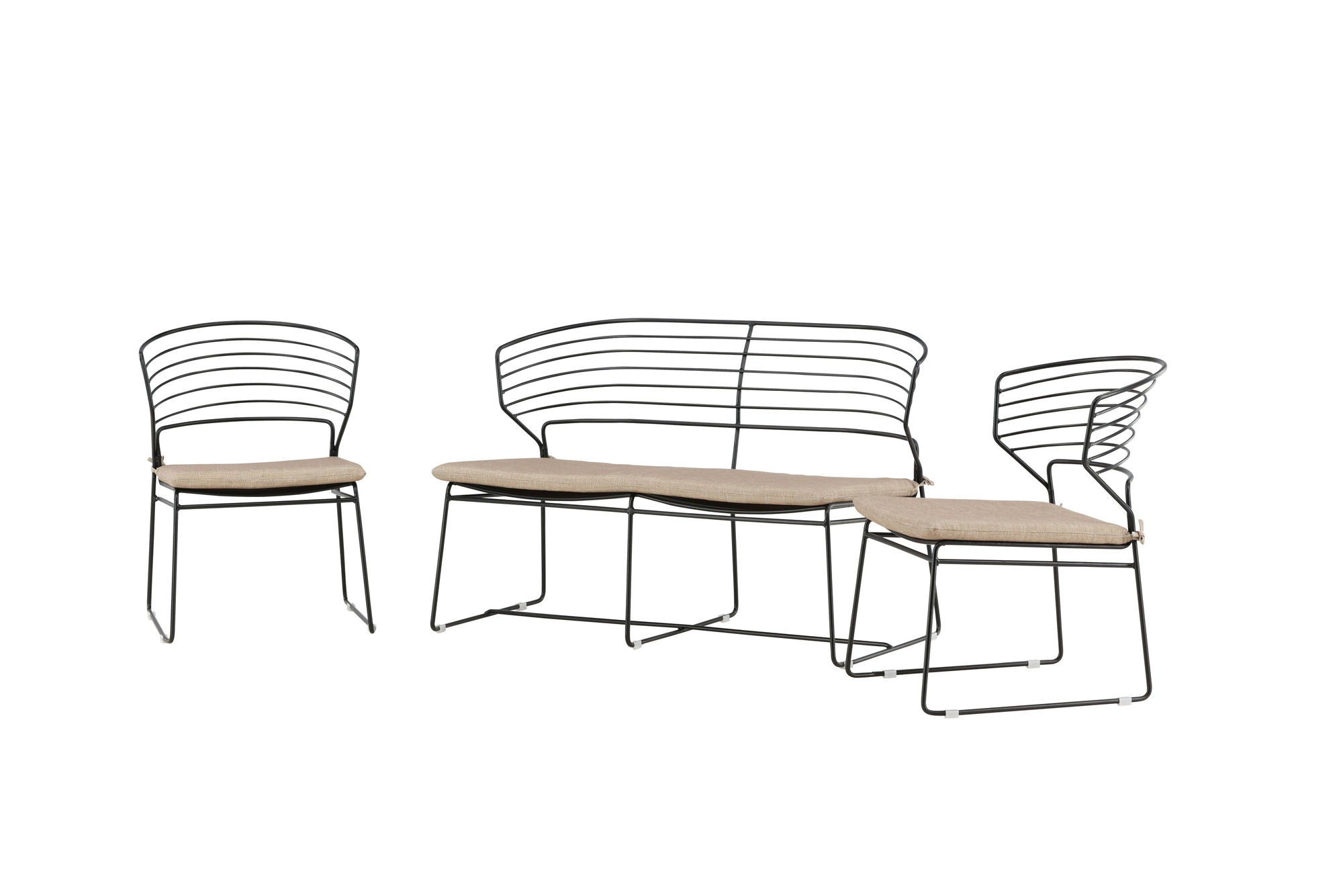 Venture Home Milano Loungeset Aluminium - Black / Sand