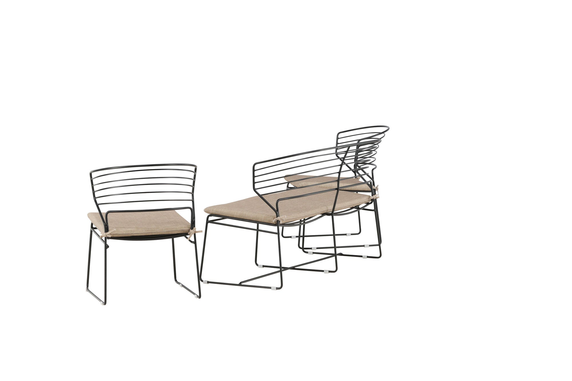 Venture Home Milano Loungeset Aluminium - Black / Sand
