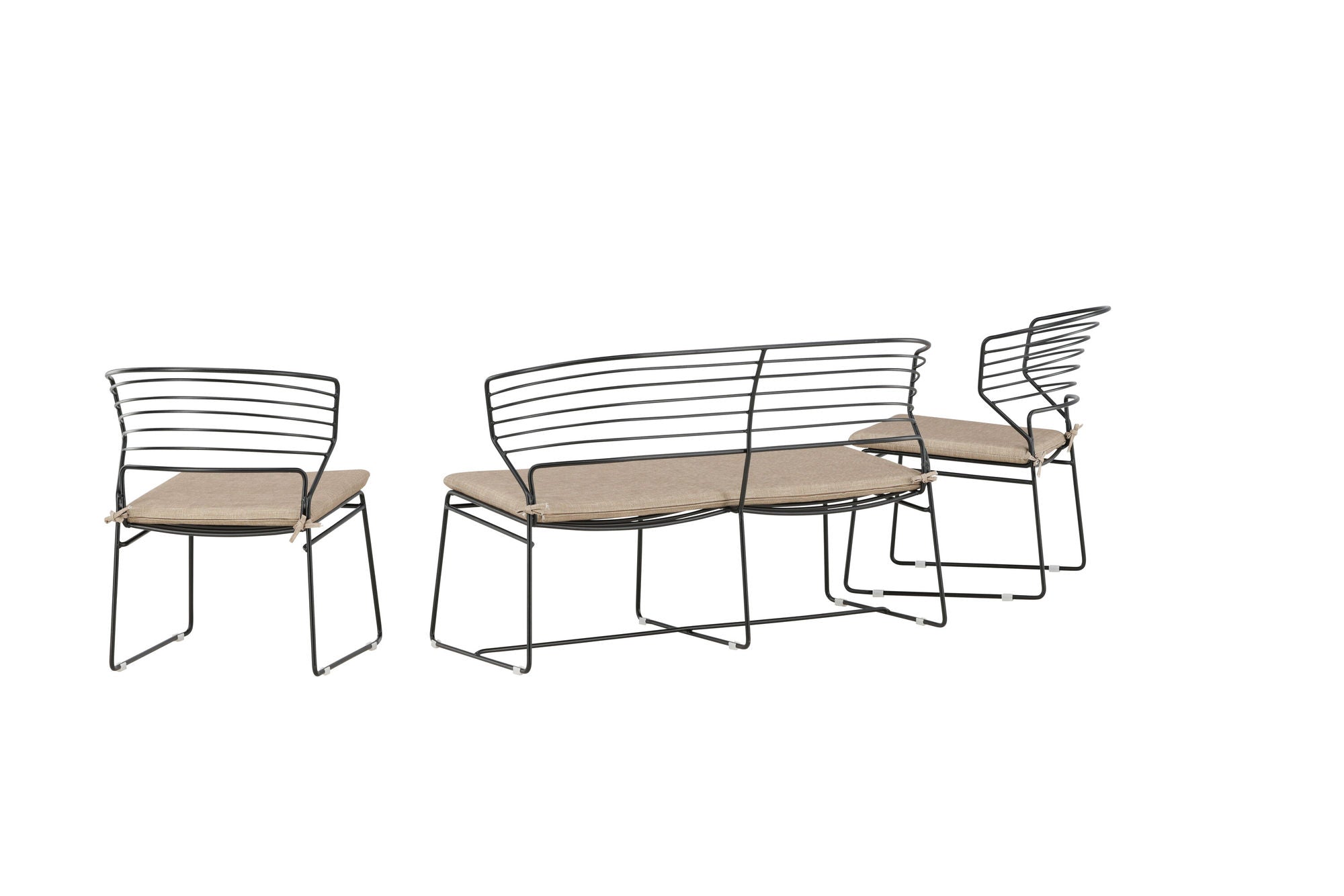 Venture Home Milano Loungeset Aluminium - Black / Sand