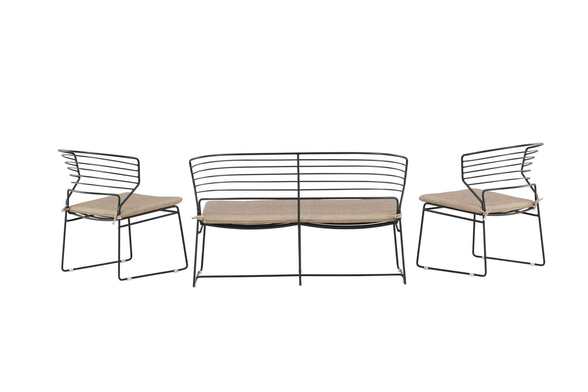 Venture Home Milano Loungeset Aluminium - Black / Sand