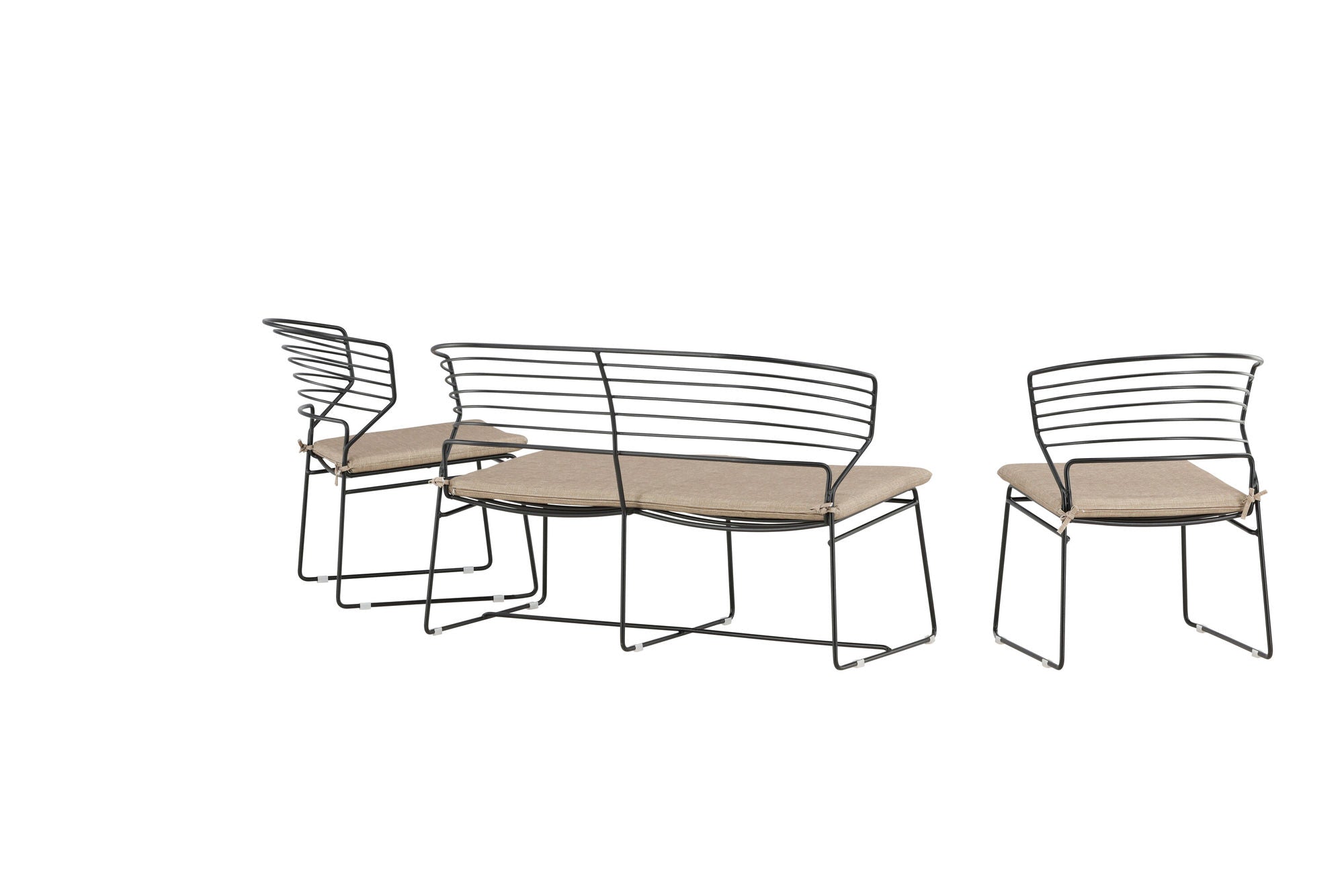Venture Home Milano Loungeset Aluminium - Black / Sand