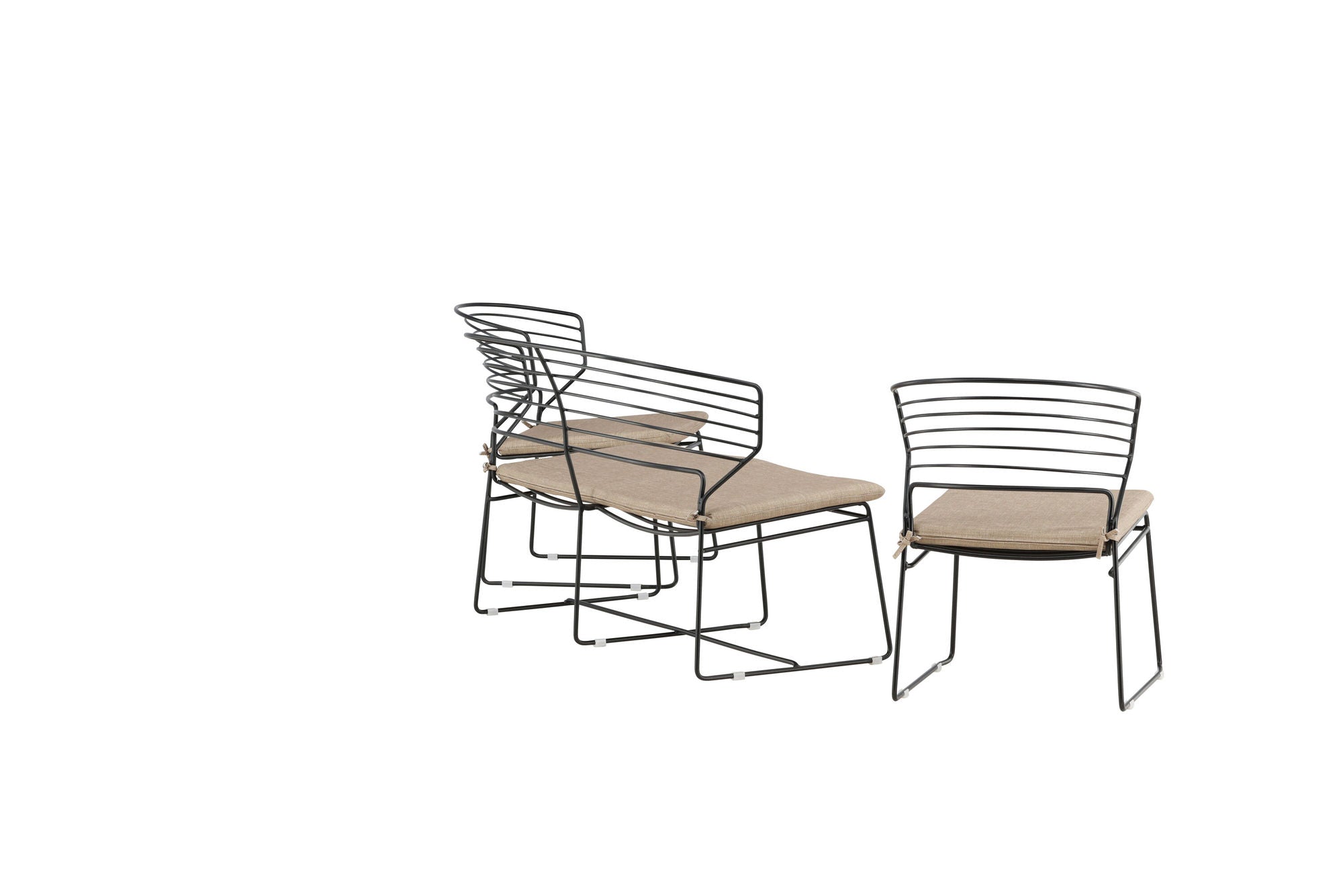 Venture Home Milano Loungeset Aluminium - Black / Sand