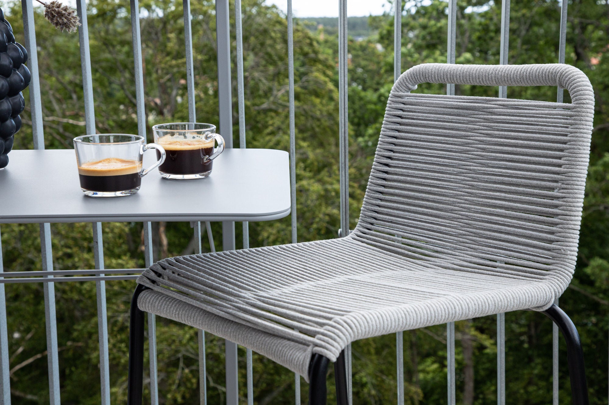 Venture Home Lindos Barchair 2-pack Steel - Black / Light Grey