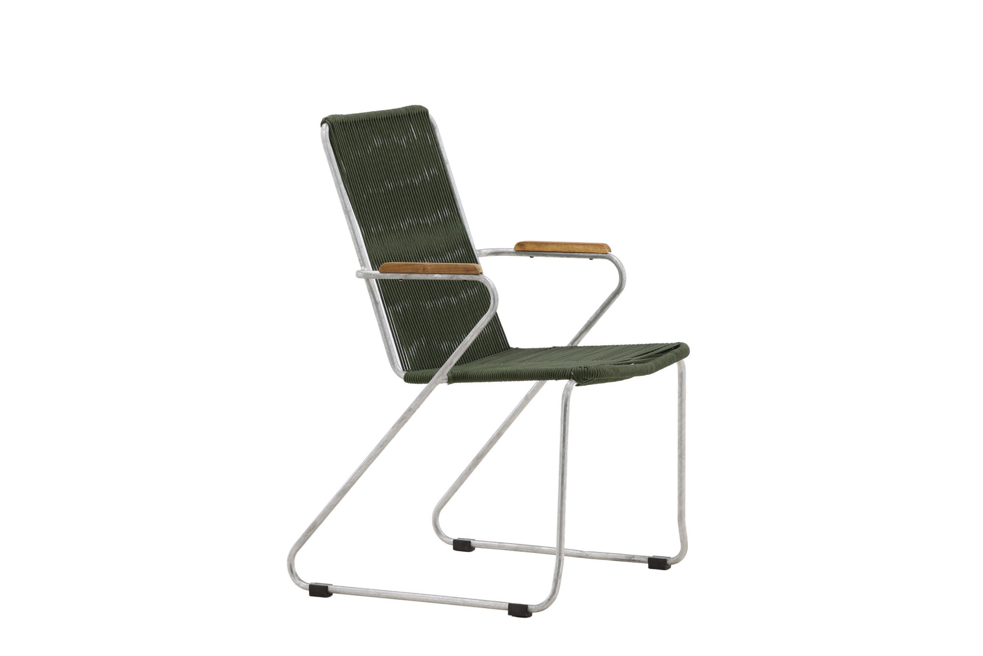 Venture Home Bois Diningchair 2-pack Steel - Silver / Green Rope