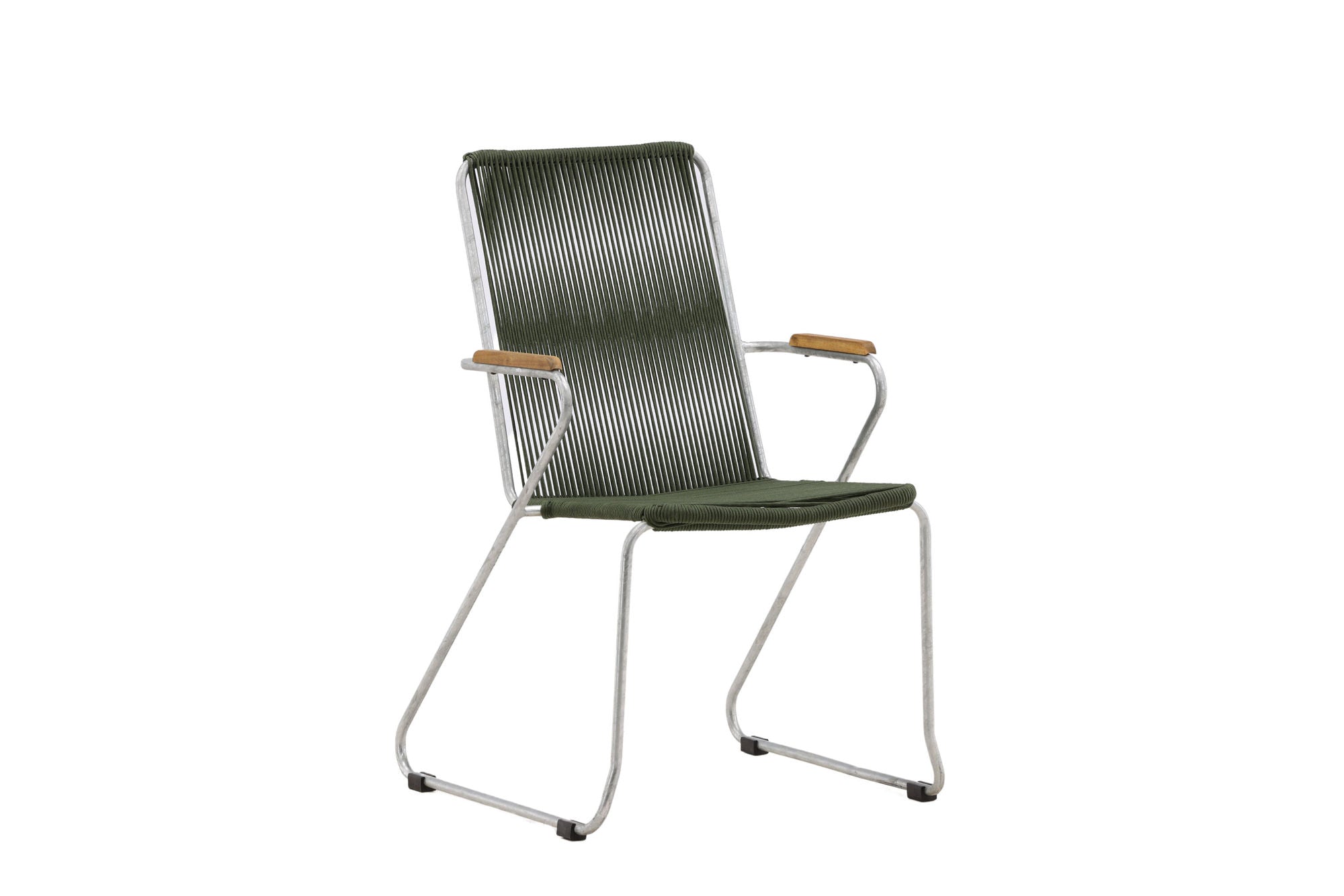 Venture Home Bois Diningchair 2-pack Steel - Silver / Green Rope