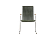 Venture Home Bois Diningchair 2-pack Steel - Silver / Green Rope