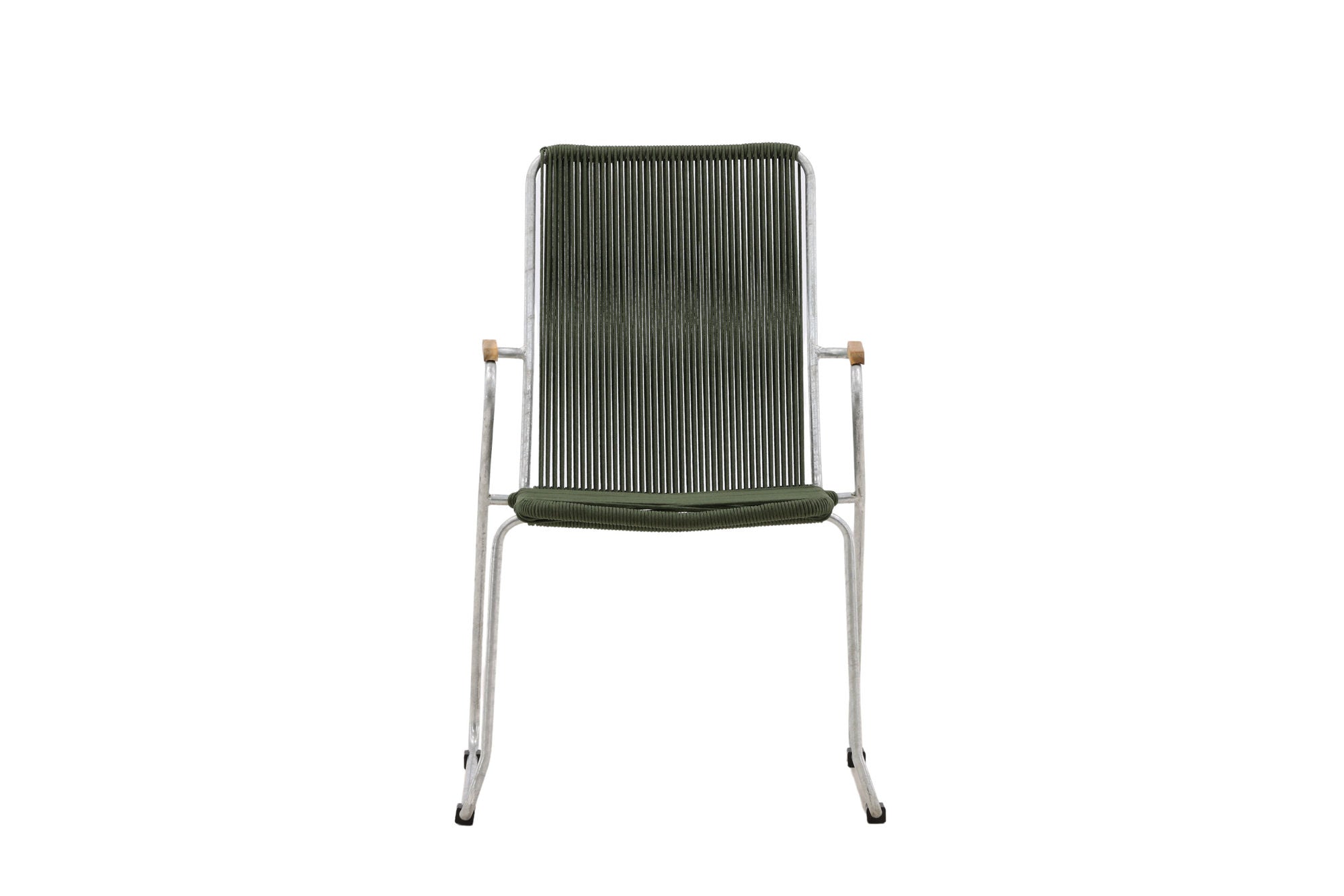 Venture Home Bois Diningchair 2-pack Steel - Silver / Green Rope