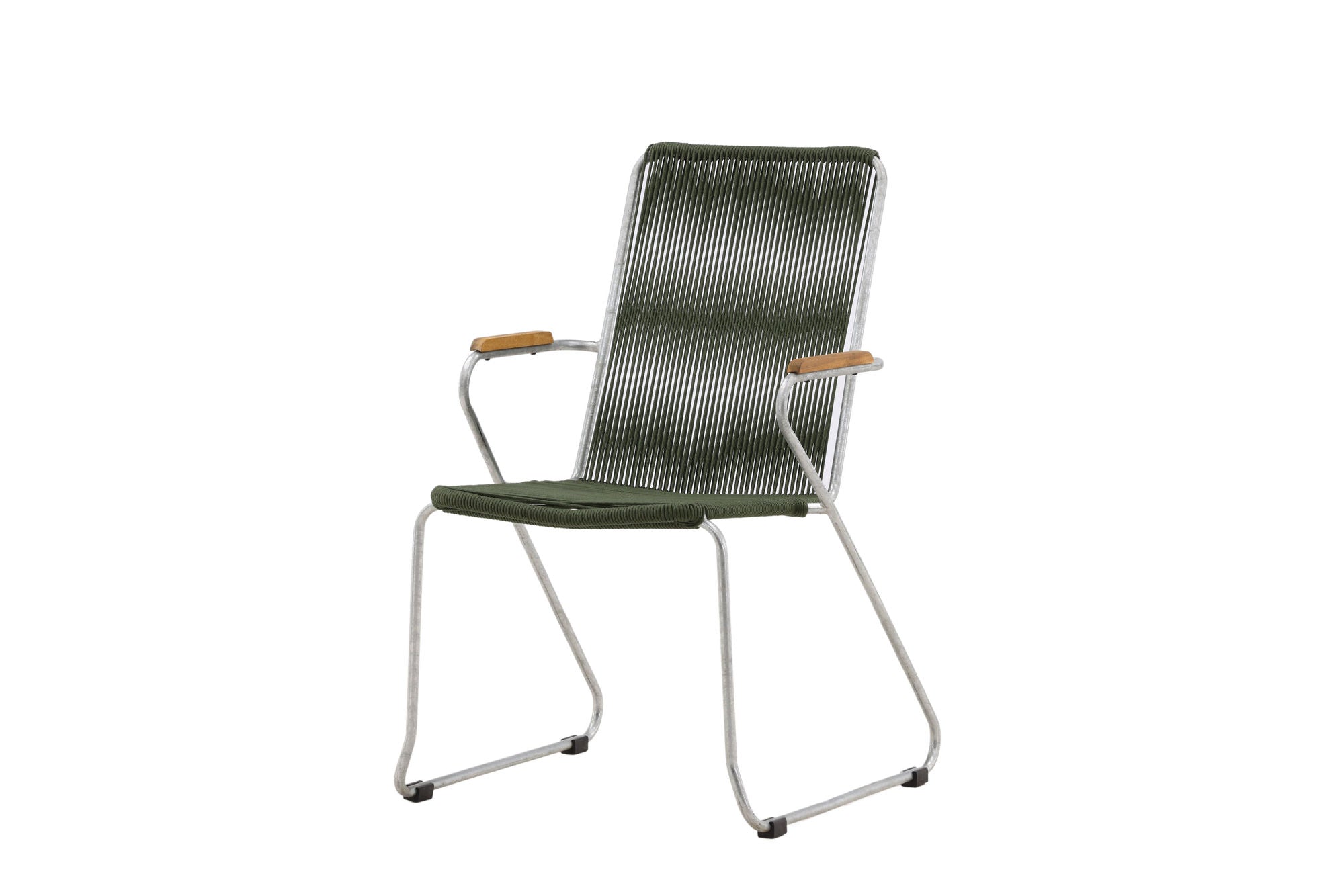 Venture Home Bois Diningchair 2-pack Steel - Silver / Green Rope