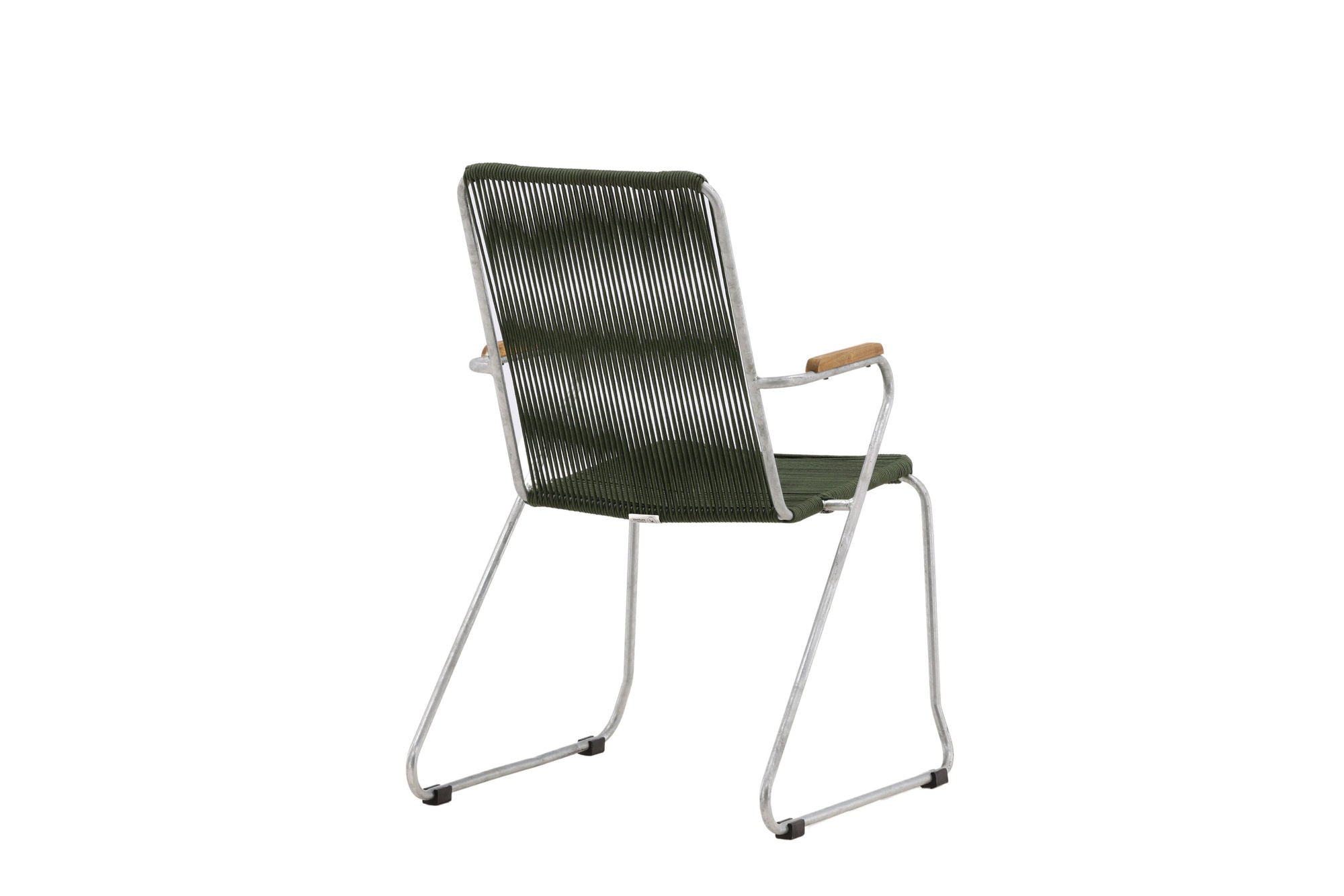 Venture Home Bois Diningchair 2-pack Steel - Silver / Green Rope