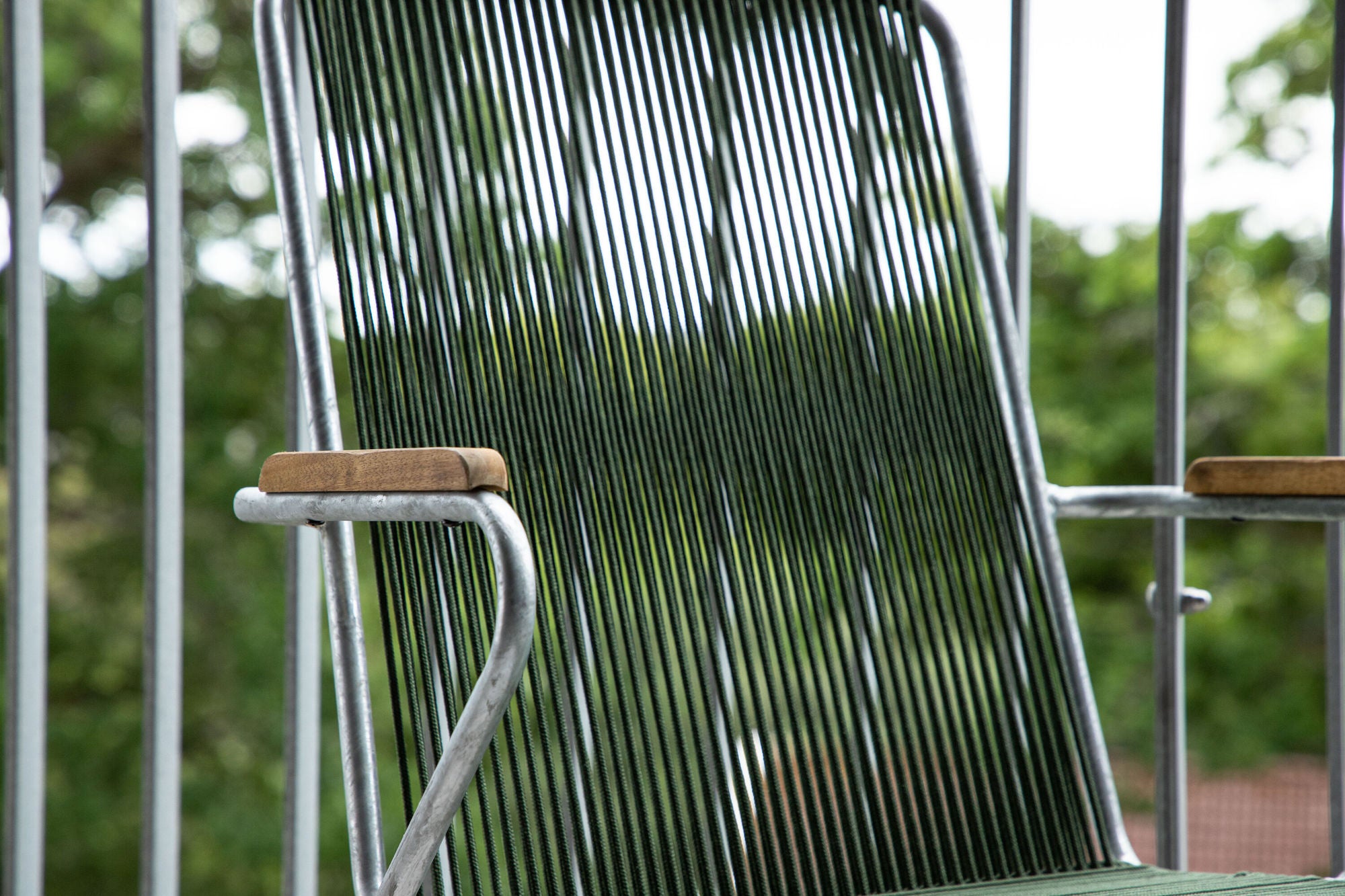 Venture Home Bois Diningchair 2-pack Steel - Silver / Green Rope