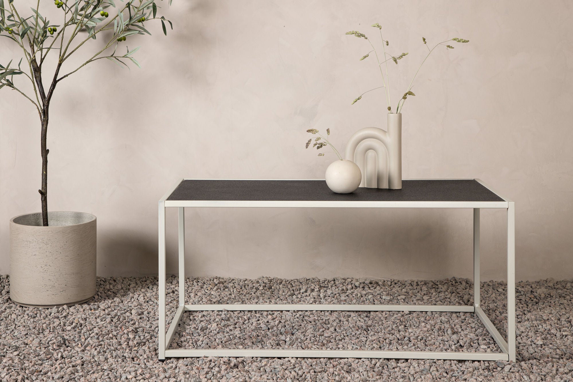 Venture Home Siaton Sofabord Steel - Beige / Rectangular 60*110*