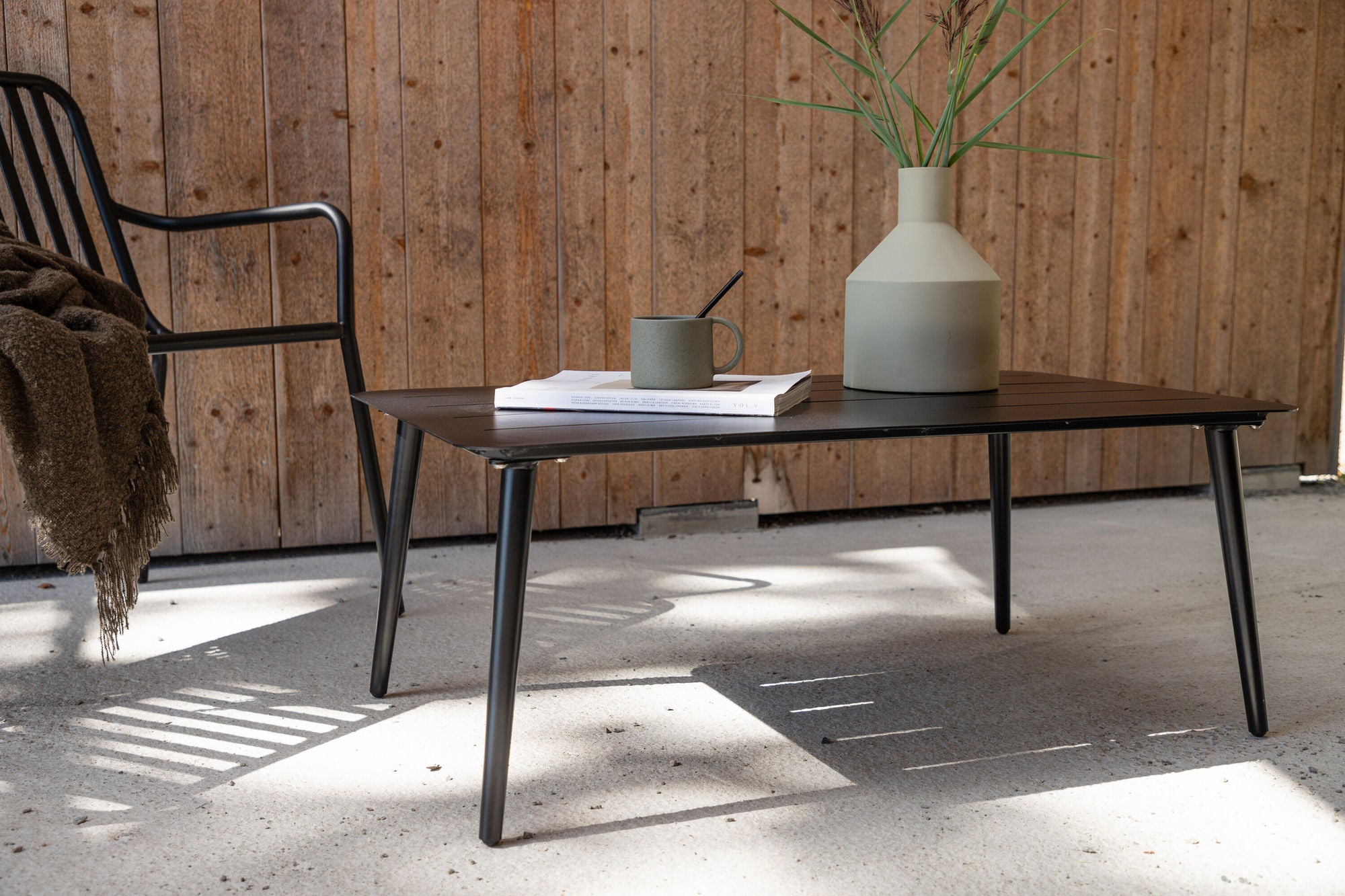 Venture Home Lina Sofabord Aluminium - Black / Rectangular 60*100*