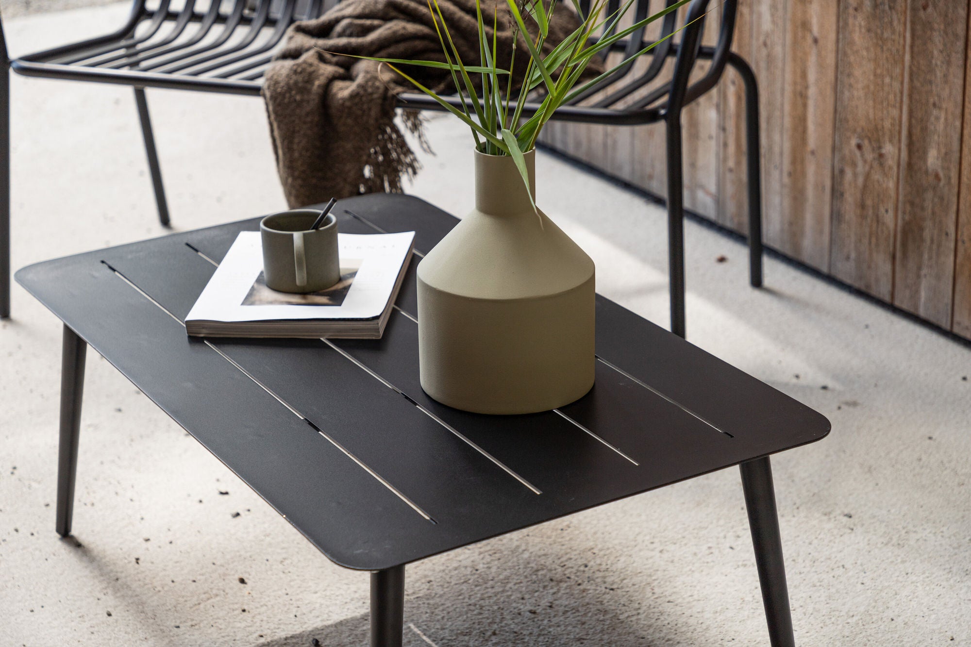 Venture Home Lina Sofabord Aluminium - Black / Rectangular 60*100*