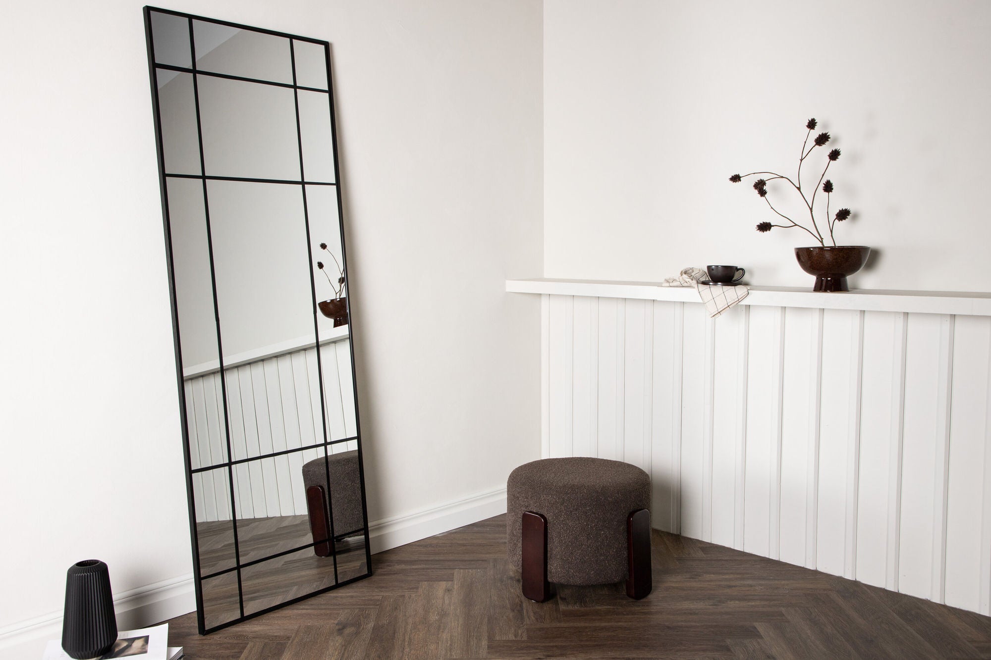 Venture Home Lake Small spejl - Black / Clear spejl glass