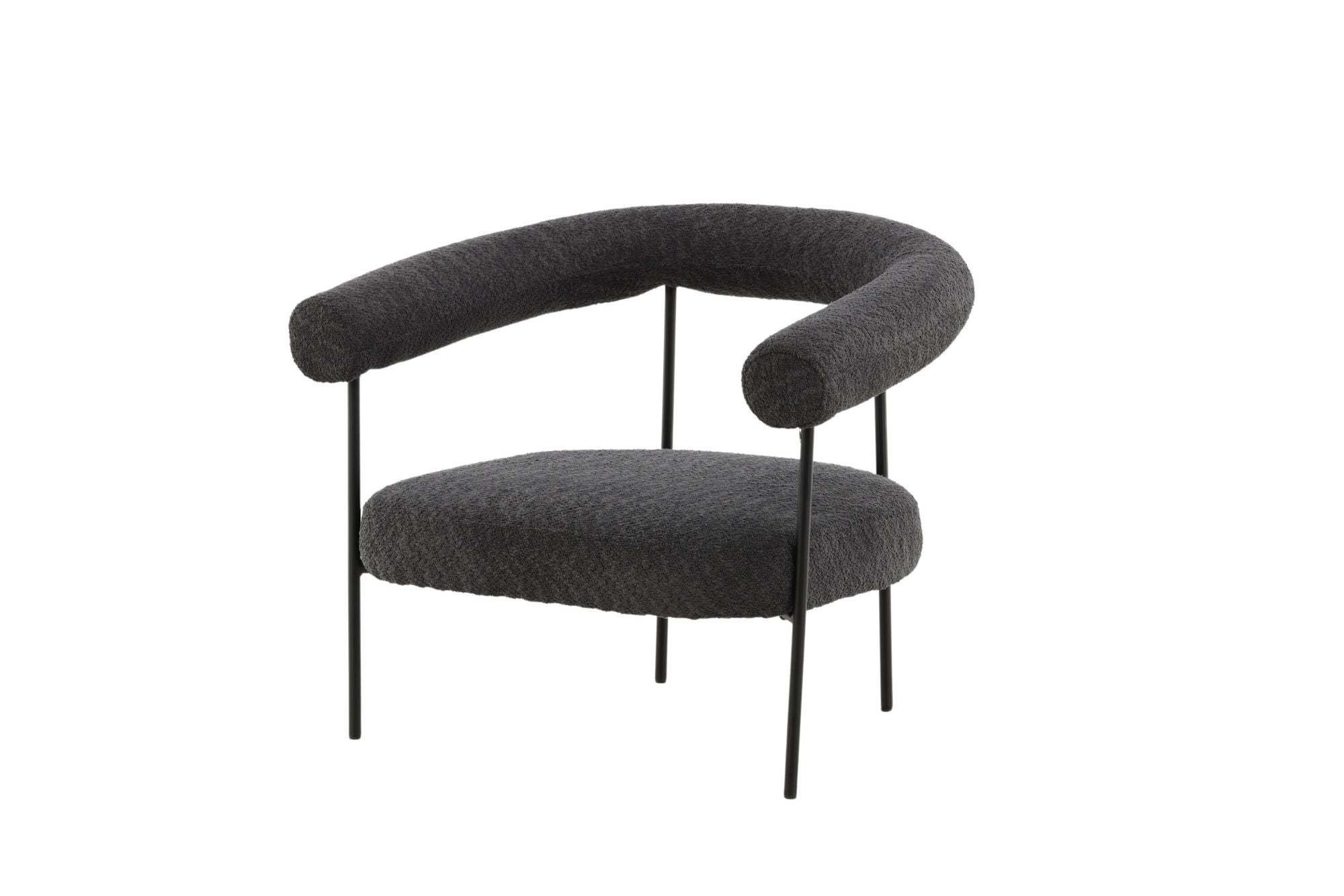 Vind Hökåsen x Josefin Lustig - Arm stol - Dark Grey Boucle