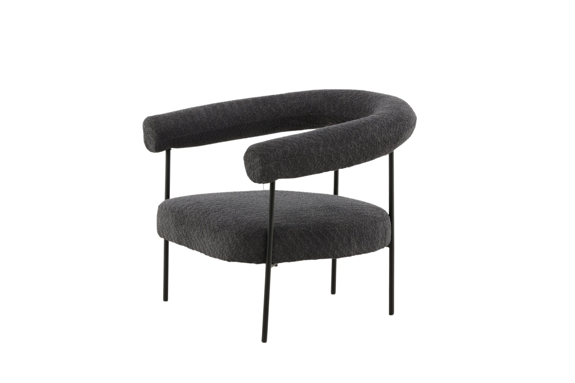 Vind Hökåsen x Josefin Lustig - Arm stol - Dark Grey Boucle