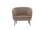 Vind Nordkoster Single Sofa - Matte Black / Dark Beige Teddy