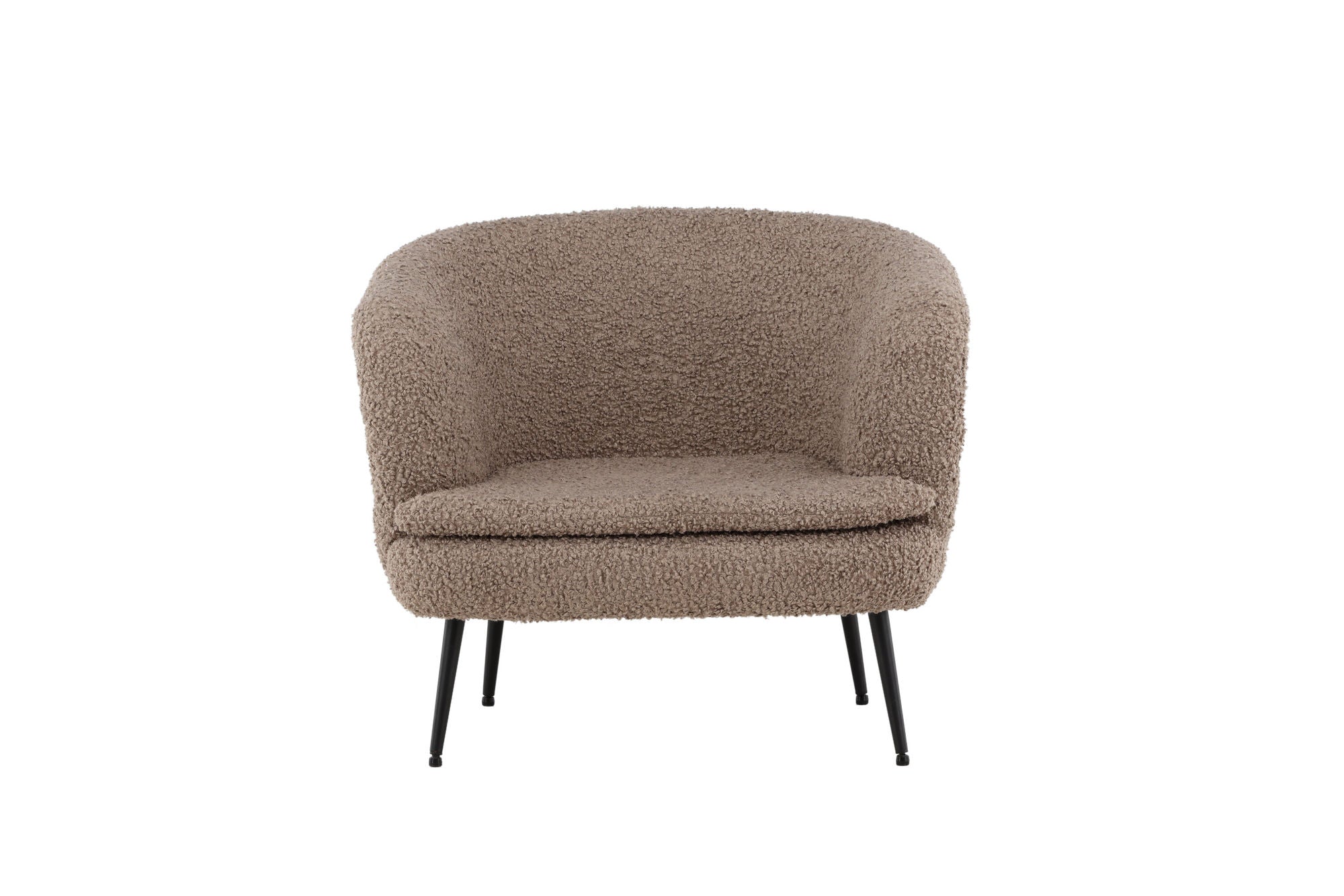 Vind Nordkoster Single Sofa - Matte Black / Dark Beige Teddy