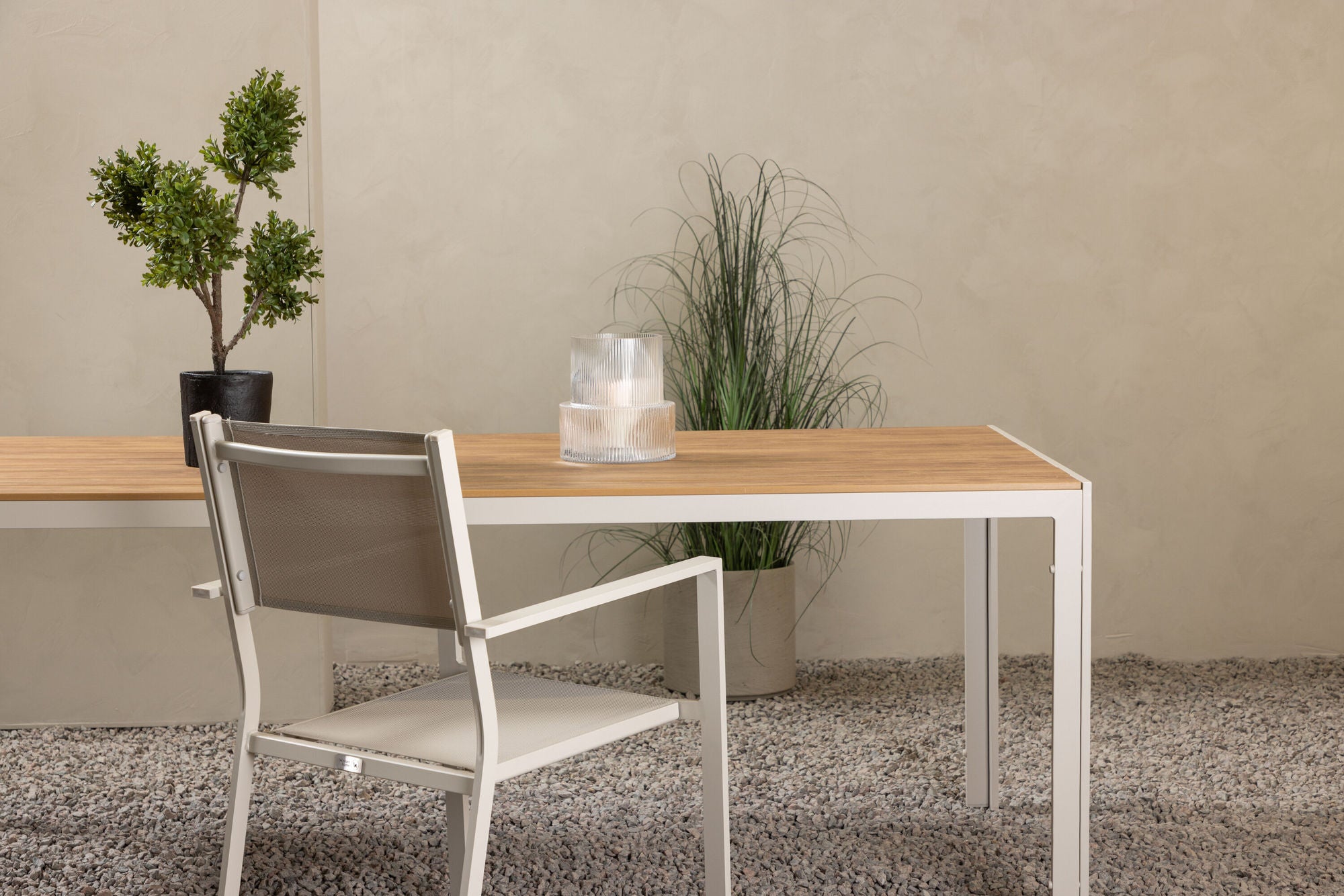 Venture Home Break bord 205*90 - Beige/Aintwood Teaklook