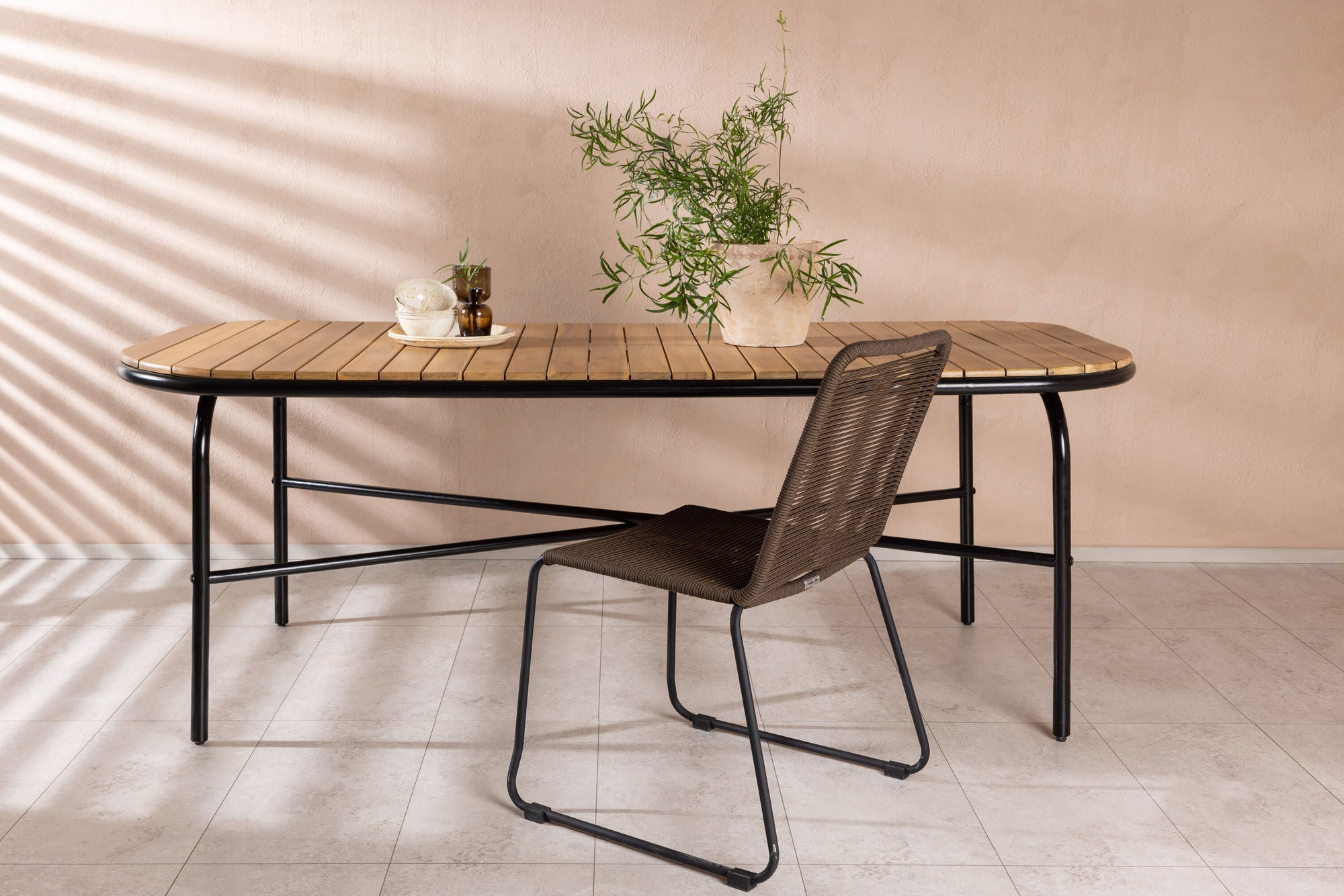 Venture Home Holmbeck Diningbord Steel - Black / Rectangular 90*200*75