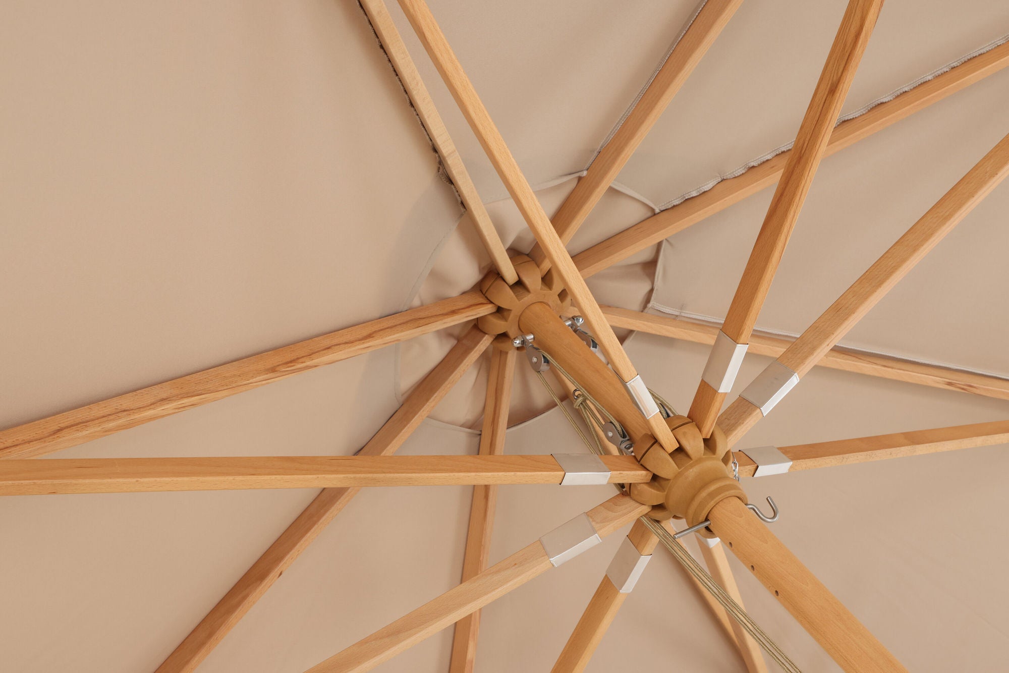 Venture Home Naxos Umbrella - 3*3m - Wood / Brown