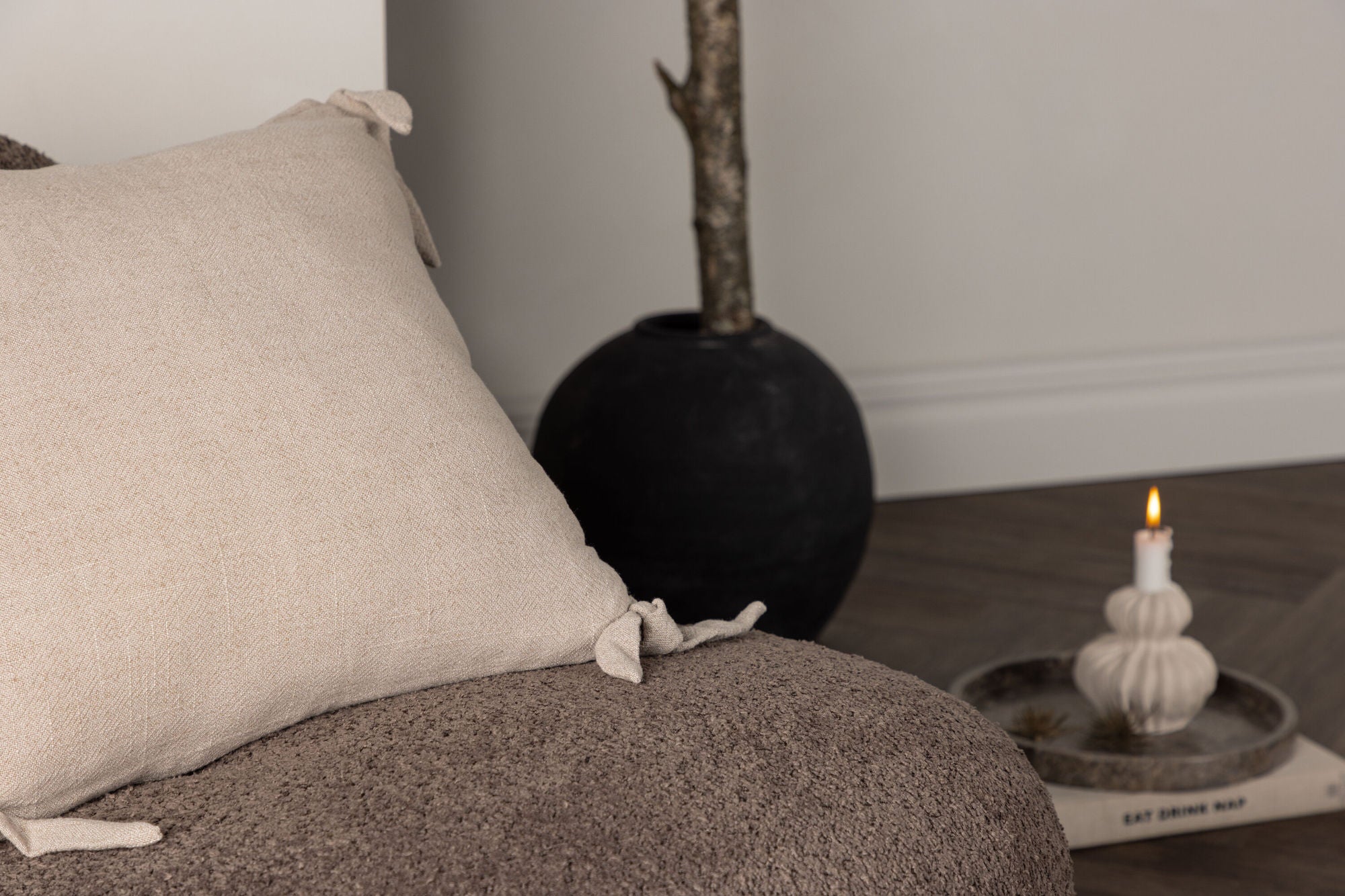 Venture Home Nora Cushion Cover Linen Viscouse - Beige 40x40
