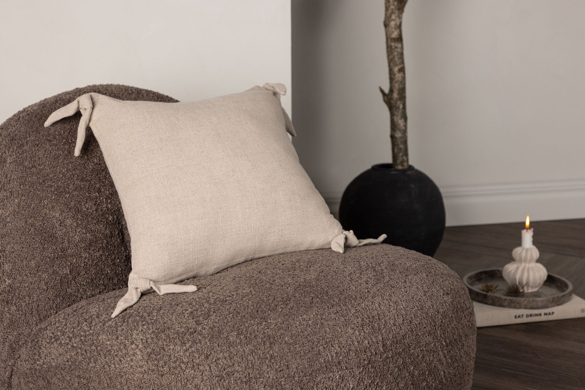 Venture Home Nora Cushion Cover Linen Viscouse - Beige 40x40