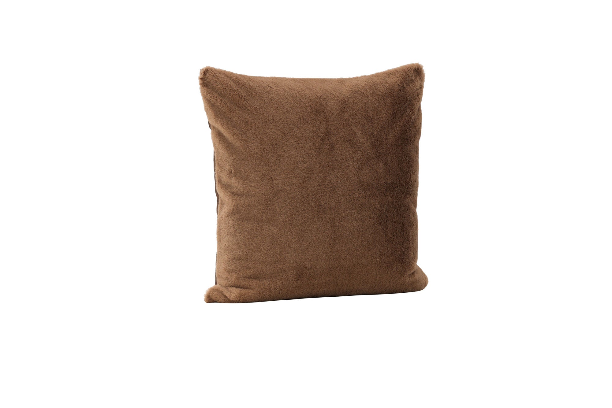 Venture Home Thea Cushion Cover Rabbit fur/Poly Velvet - Brown 50x50