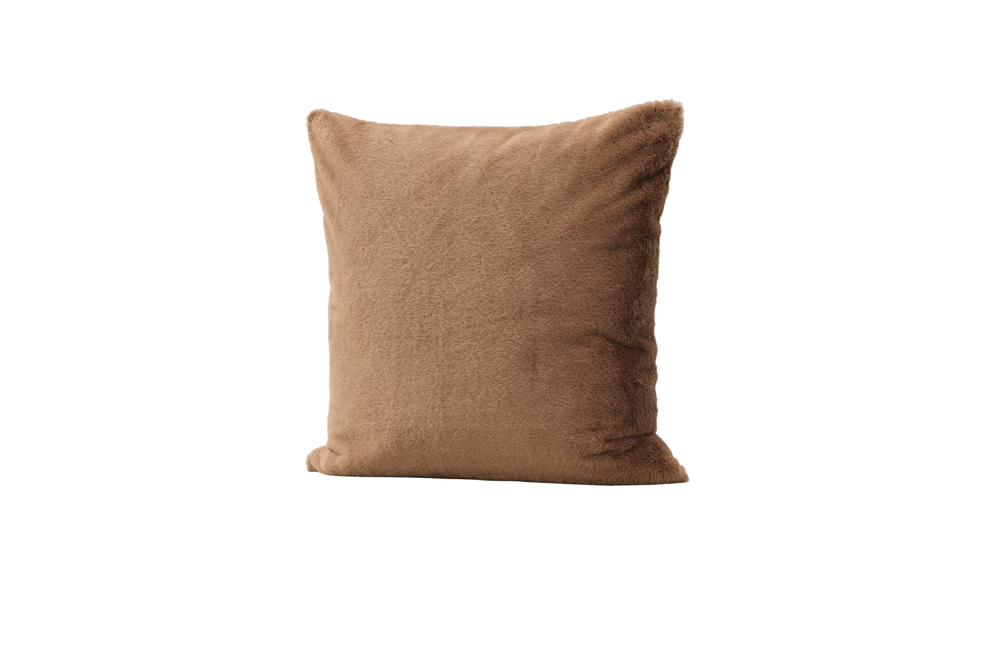 Venture Home Thea Cushion Cover Rabbit fur/Poly Velvet - Brown 50x50