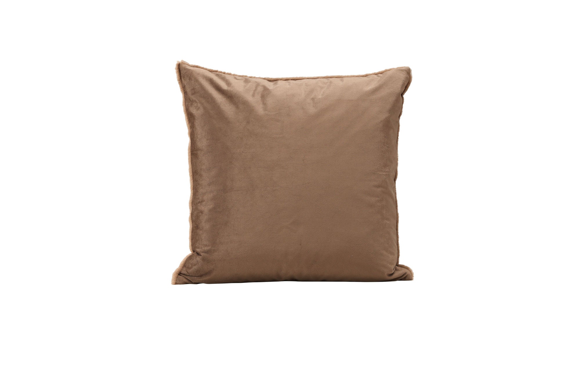 Venture Home Thea Cushion Cover Rabbit fur/Poly Velvet - Brown 50x50