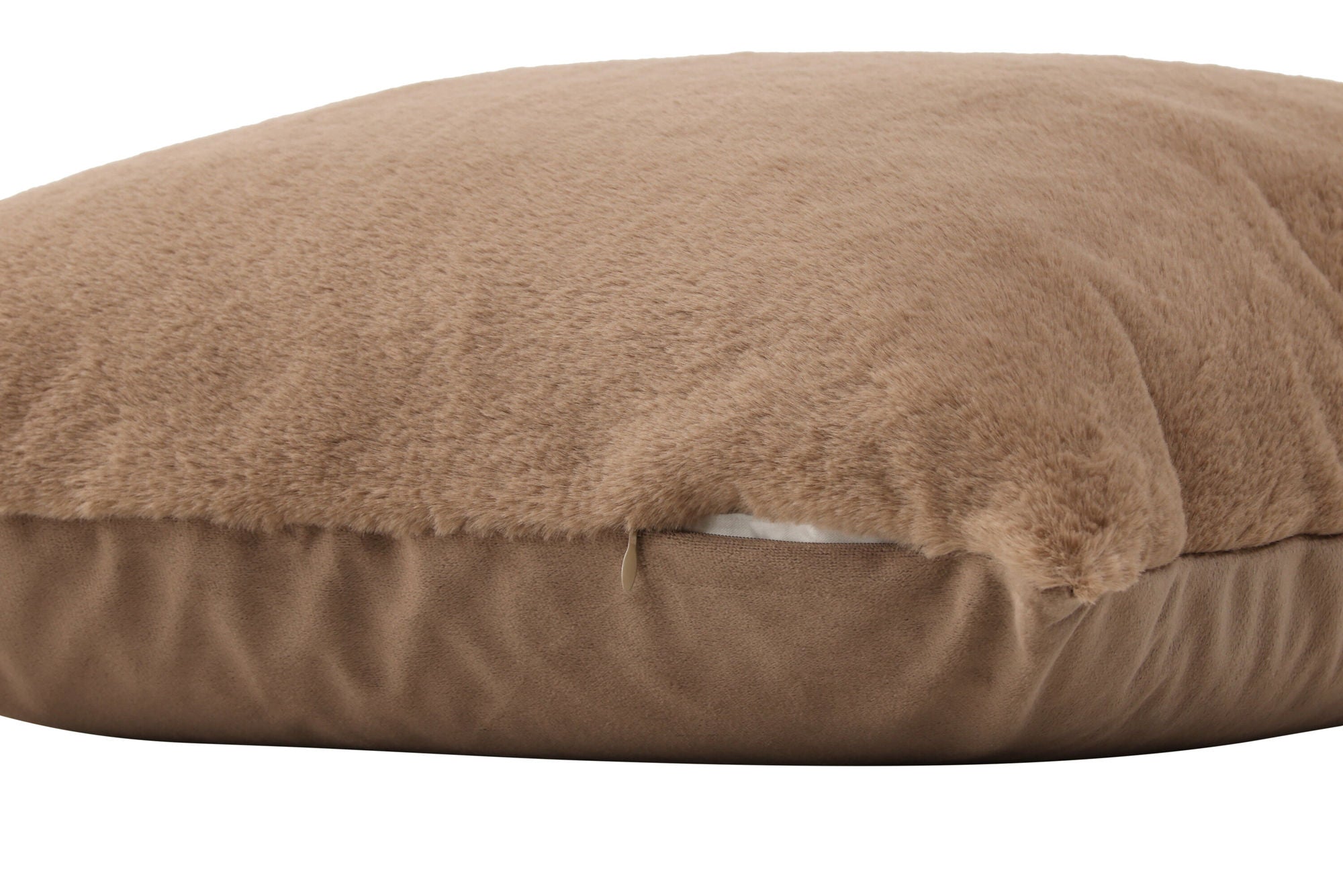 Venture Home Thea Cushion Cover Rabbit fur/Poly Velvet - Brown 50x50