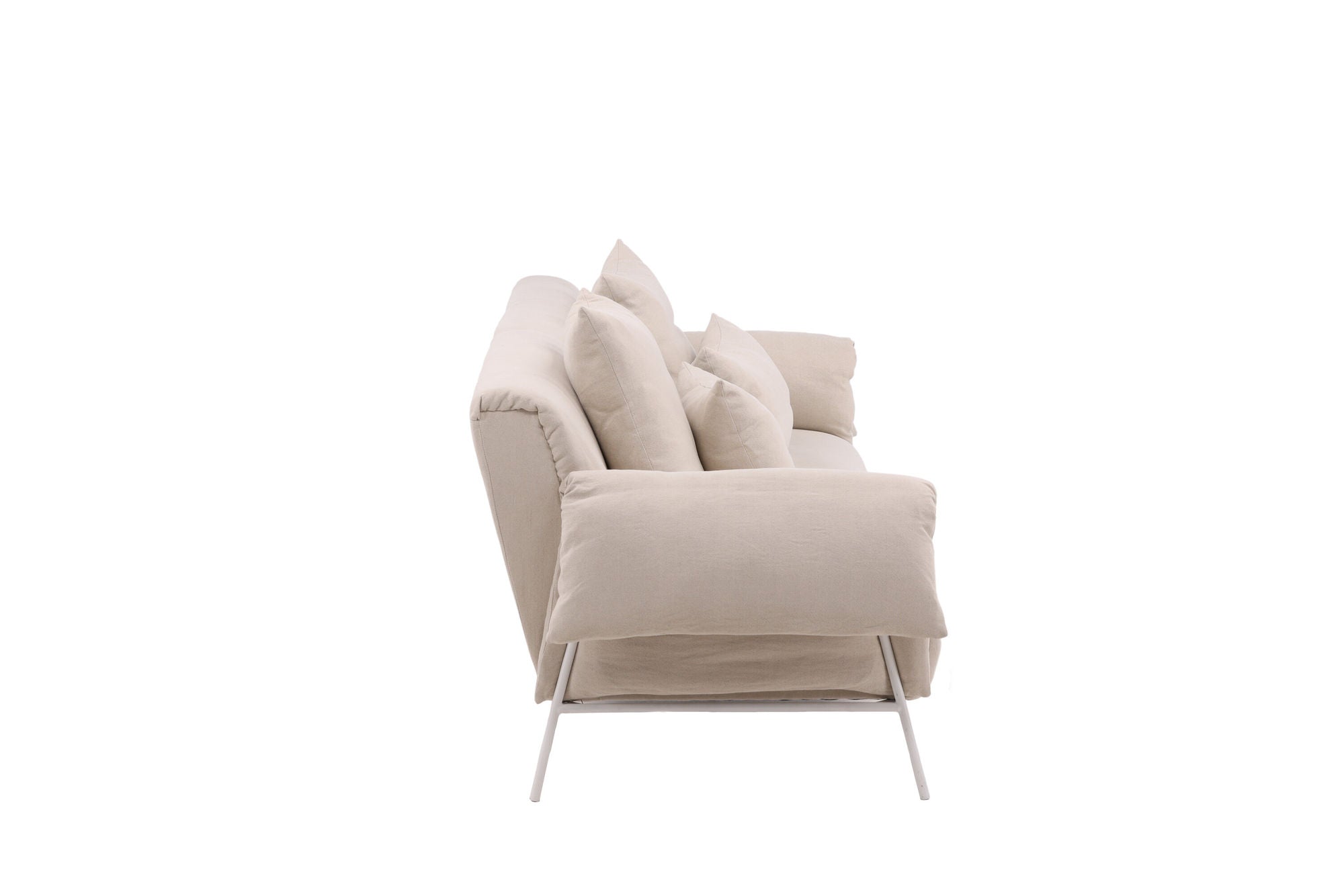 Vind Öckerö Sofa - White / Beige Linen