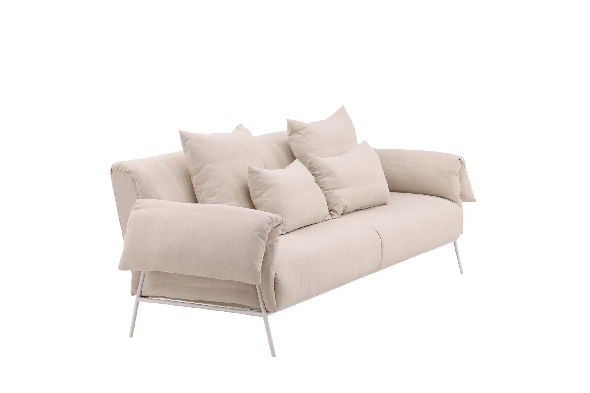 Vind Öckerö Sofa - White / Beige Linen