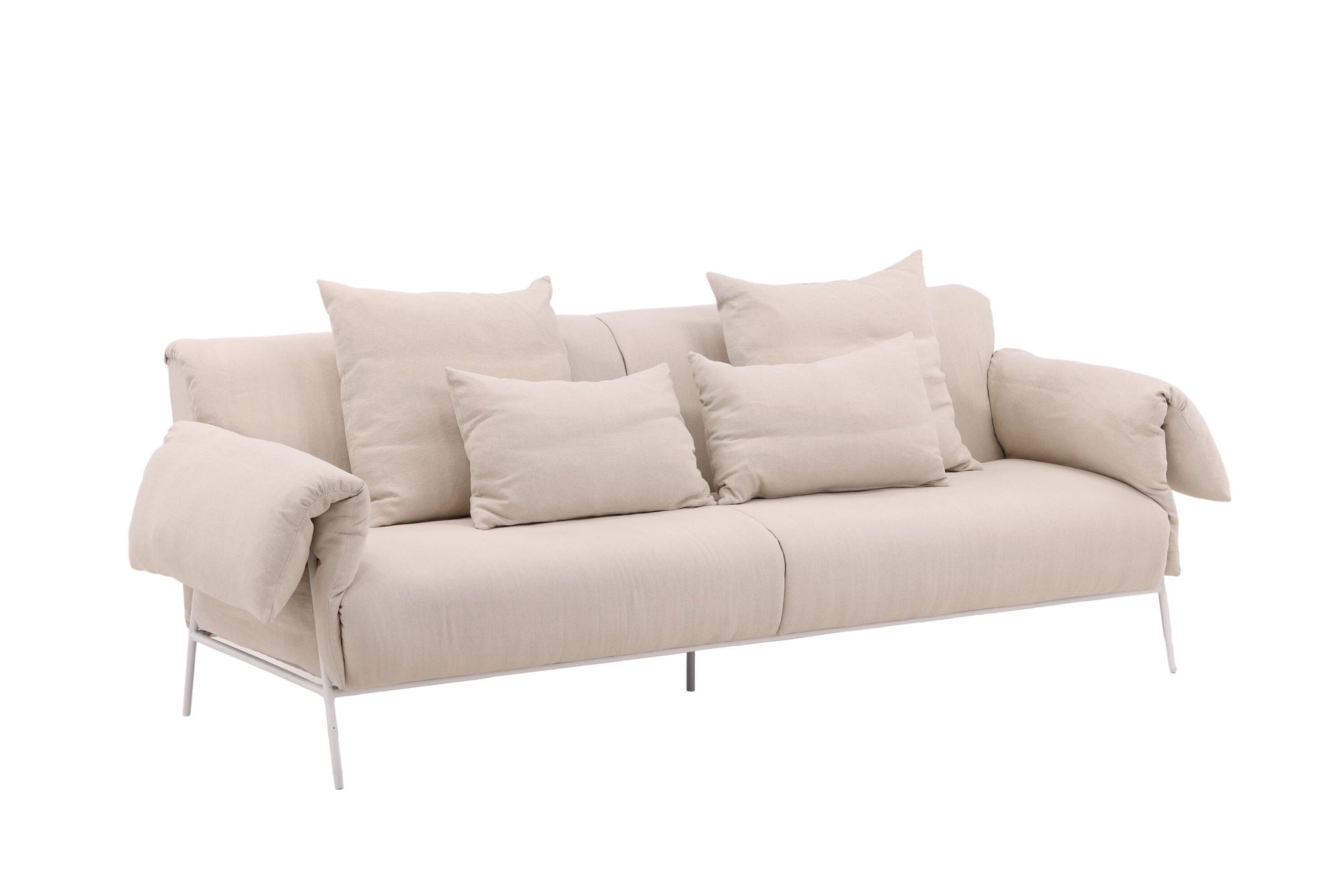 Vind Öckerö Sofa - White / Beige Linen