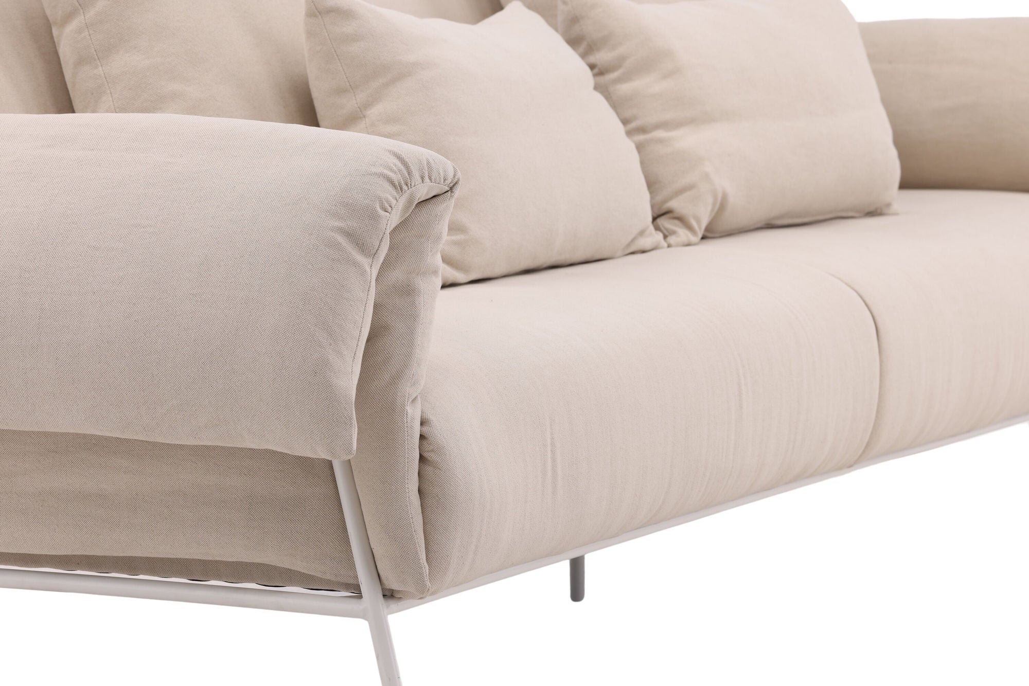 Vind Öckerö Sofa - White / Beige Linen