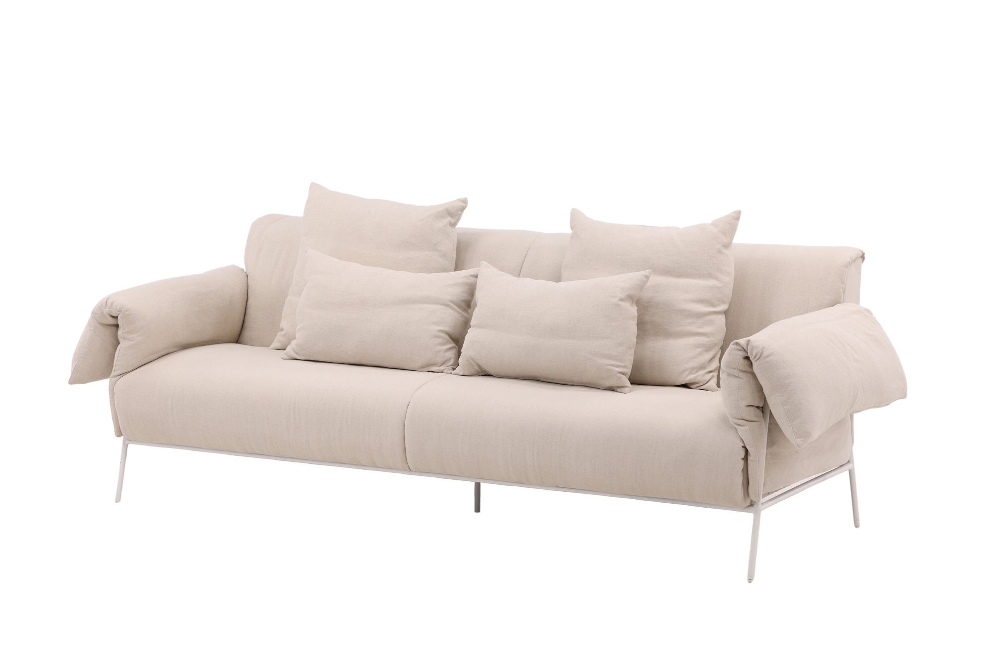 Vind Öckerö Sofa - White / Beige Linen