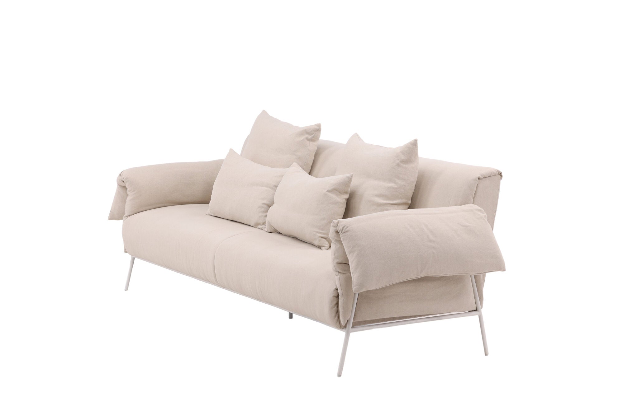 Vind Öckerö Sofa - White / Beige Linen