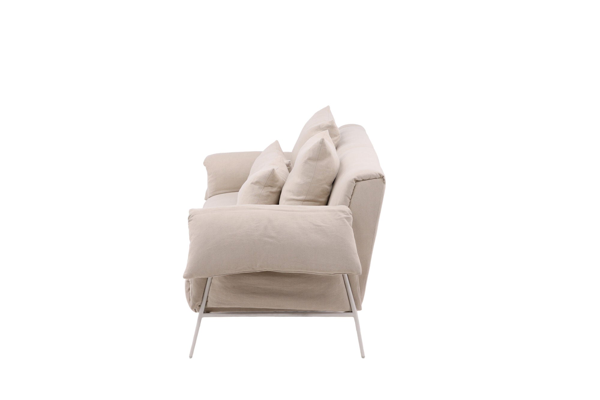 Vind Öckerö Sofa - White / Beige Linen
