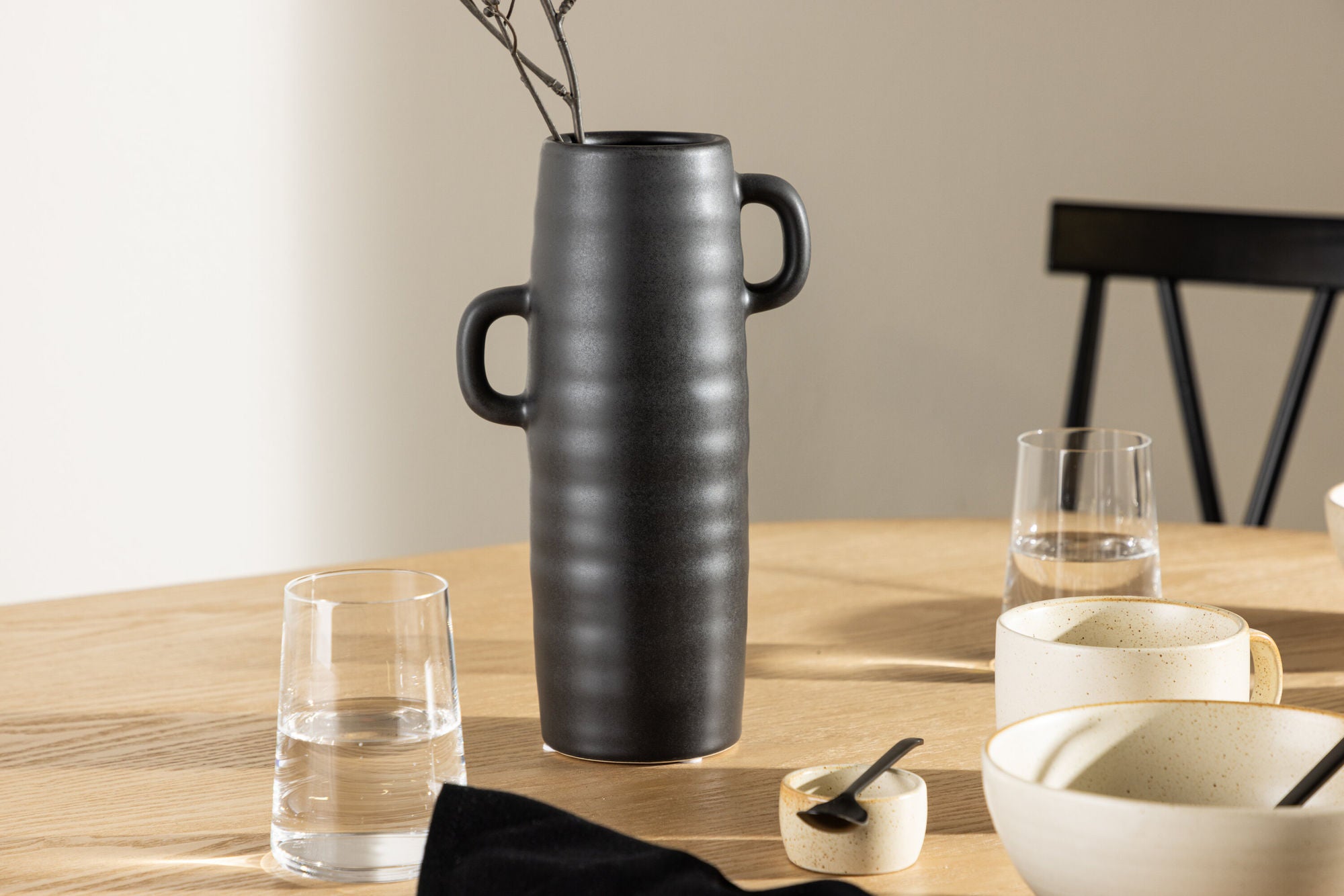 Venture Home Cent Vase - Matte Black - 15*15*25,5cm