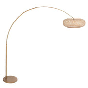 Buelampe Maze Natural 4309BR i bronze med bambusskærm Ø60 cm