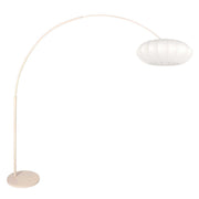 Buelampe Luma Nola 4318CR creme med hvid silkelampskærm