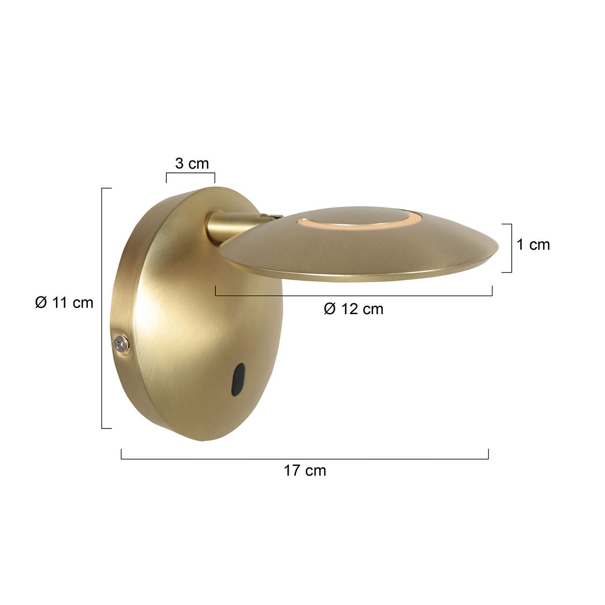 Messing væglampe Zenith 2 4396ME justerbar LED design