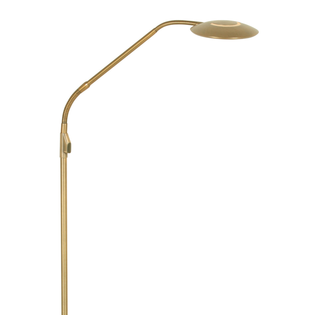 Gulvlampe Zenith 2 med genopladeligt batteri 4398ME børstet messing med fleksibel arm