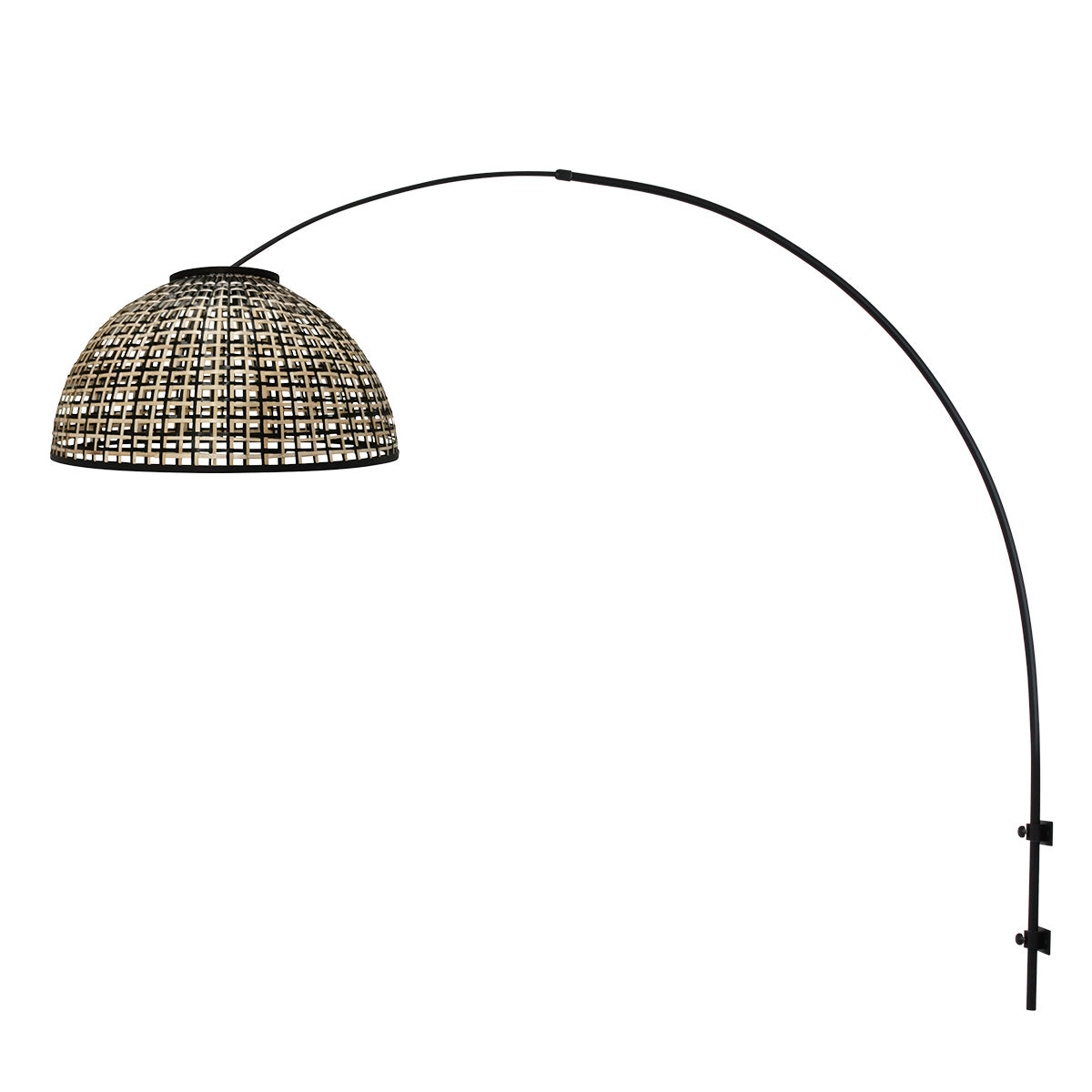 Nox Light 4407ZW – buet væglampe med halvrund lampeskærm 60 cm