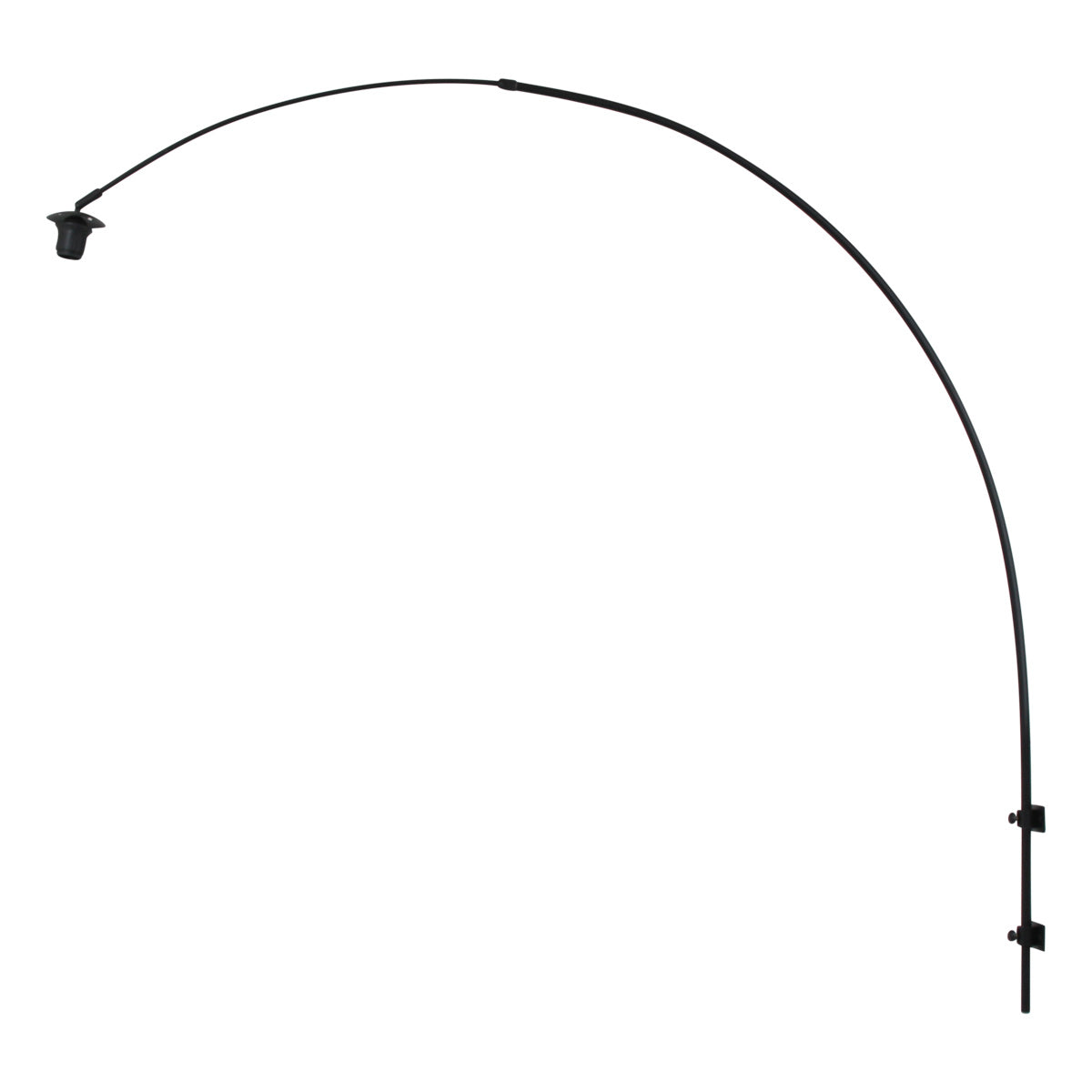 Bue væglampe Vela Lino 4409ZW sort med beige lampskærm Ø60 cm